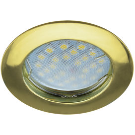 Светильник встраиваемый MR16 DL100 GU5.3 Ecola литой Золото 24x75 FG1601EFF *10/100