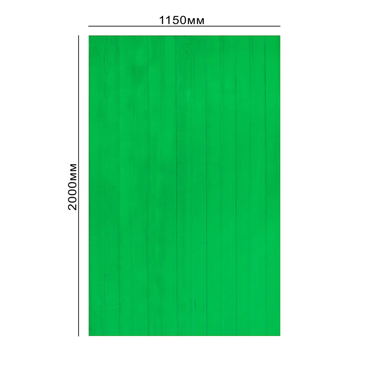 Поликарбонат 0.8 мм профилированный С-8-У стандарт, 1.15х2 м, зеленый