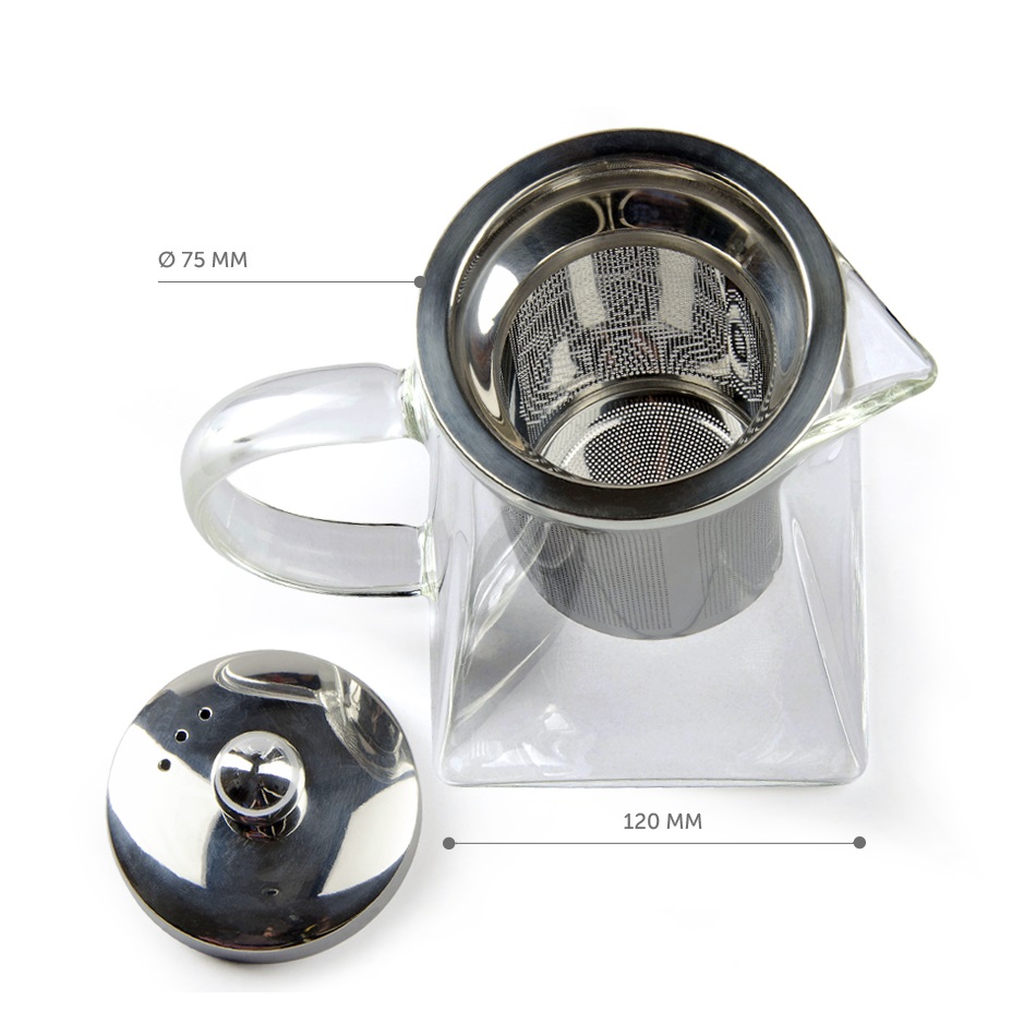 Чайник заварочный жаропрочное стекло 650мл фильтр-сито (BF-508) "Barouge"  *1/80