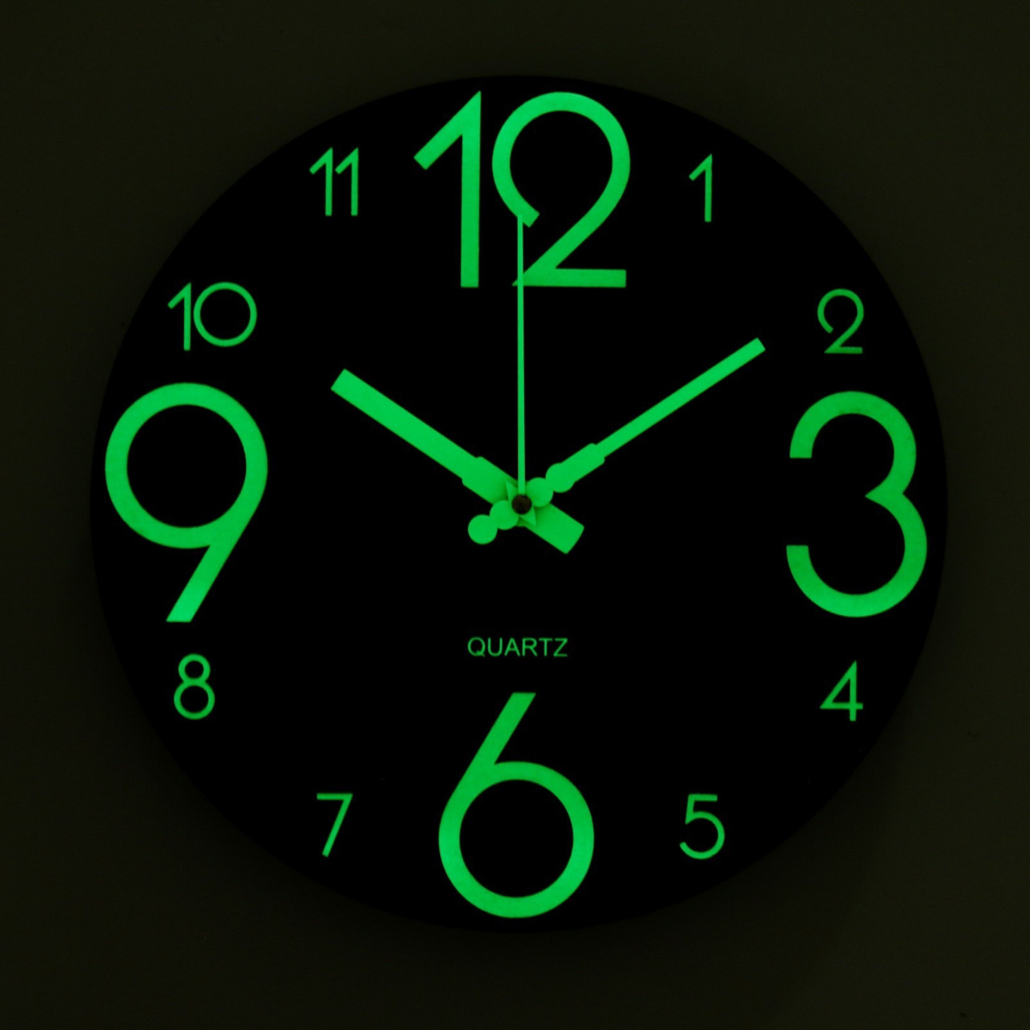 Часы настенные, флуоресцентные, плавный ход, d=30 см  7514258