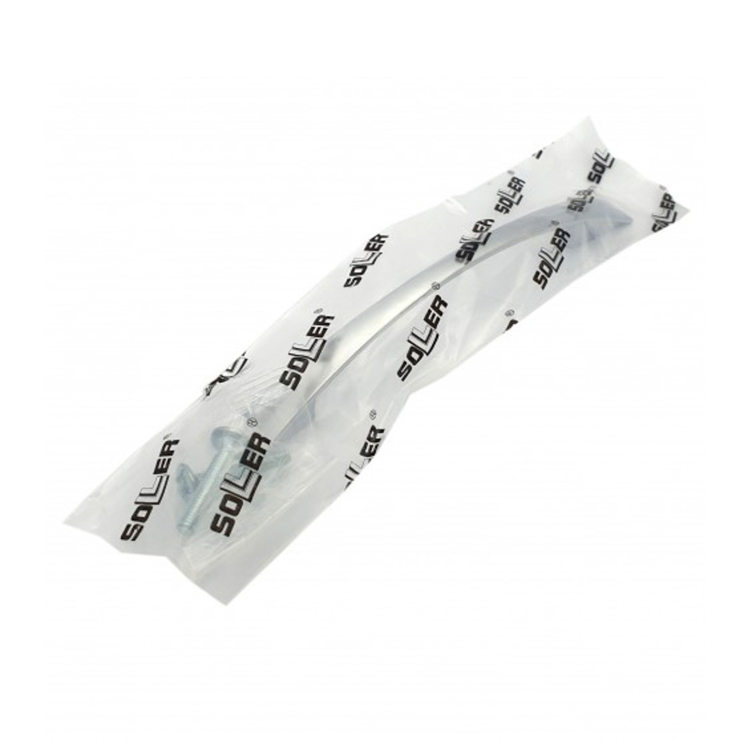 яяяРучка-скоба 128мм ХРОМ матовый 2133-128 Соллер *10/350