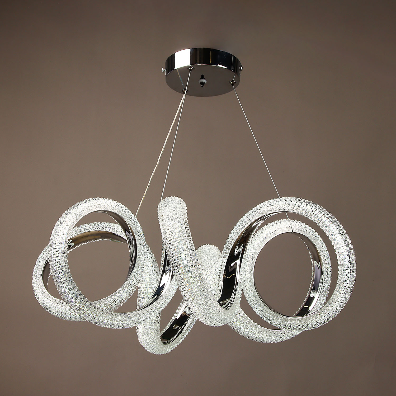 Светильник подвесной светодиодный 9232/140W Chrome  530 мм 3 реж., пульт S=20м2 VERNER LIGHTING *1