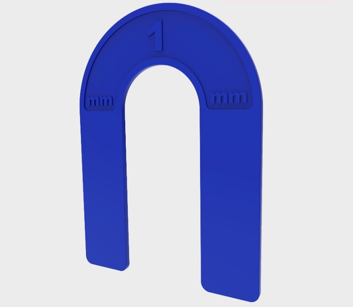 Система выравнивания плитки СВП "Подкова" 1,0мм многоразовая (пакет 100шт) (арт.444-0010)   *1/40