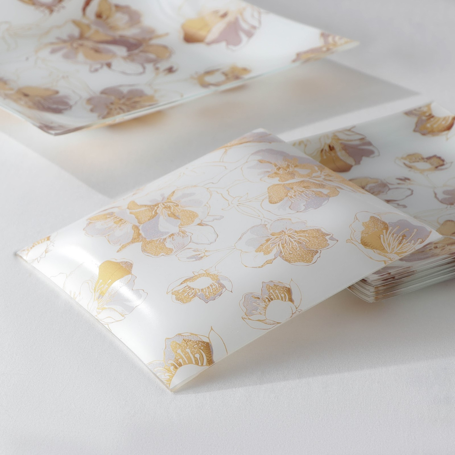 яяяНабор столовый 7 предметов "Золотые цветы" (29,5 см - 1 шт, 19,5 см - 6 шт) 7334464