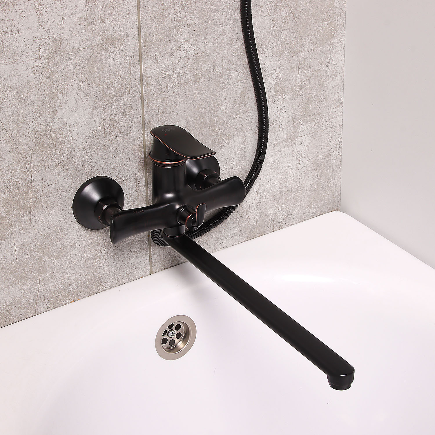 Смеситель для ванны "Potato" P22139HG длинный излив (черная бронза) *1/10