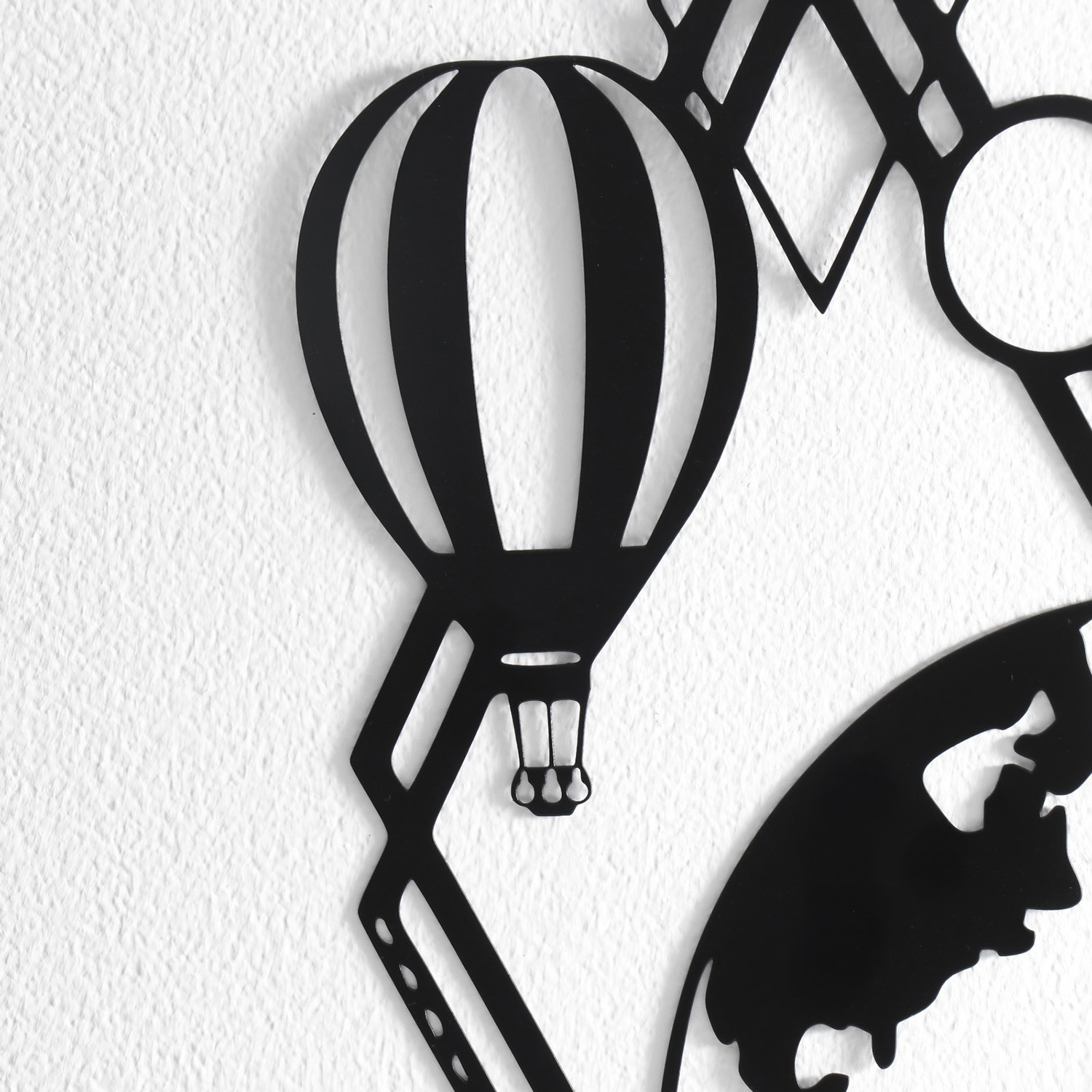 Панно интерьерное металл "Путешествие на воздушном шаре" 18х40 см  9521467