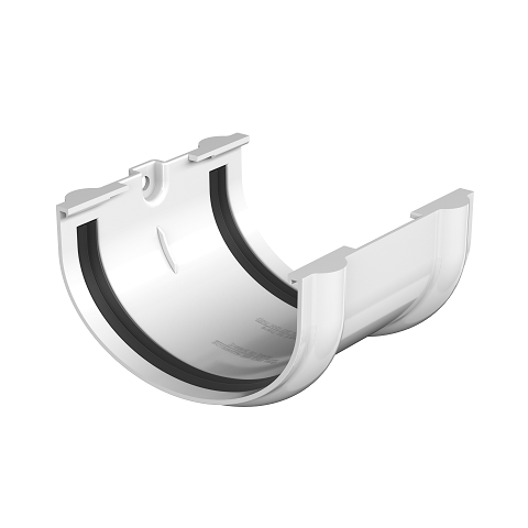 Соединитель желоба 120 мм ТехноНиколь, белый