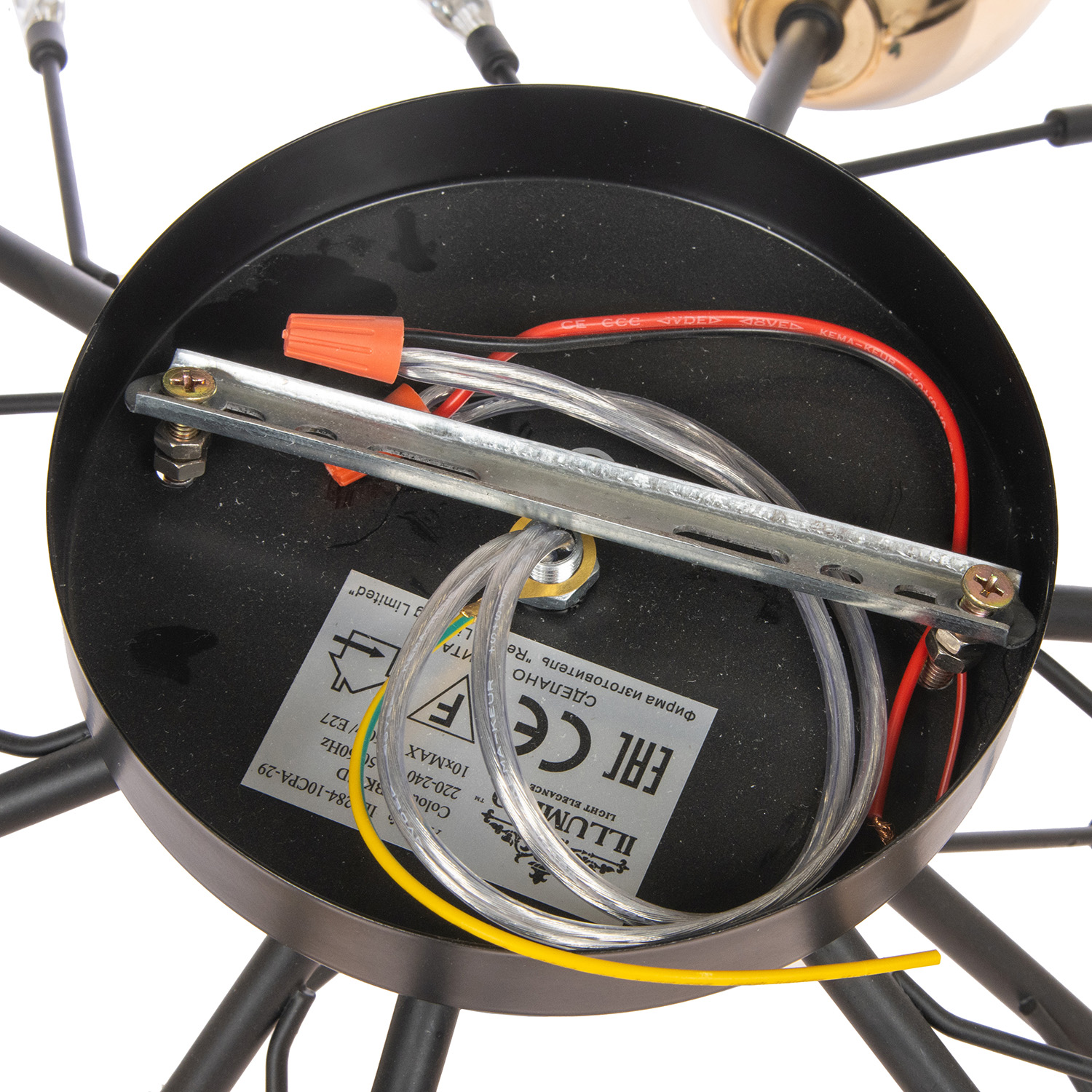 Светильник потолочный IL1284-10CPA-29 BK GD Е27 S=60м2    *1/12