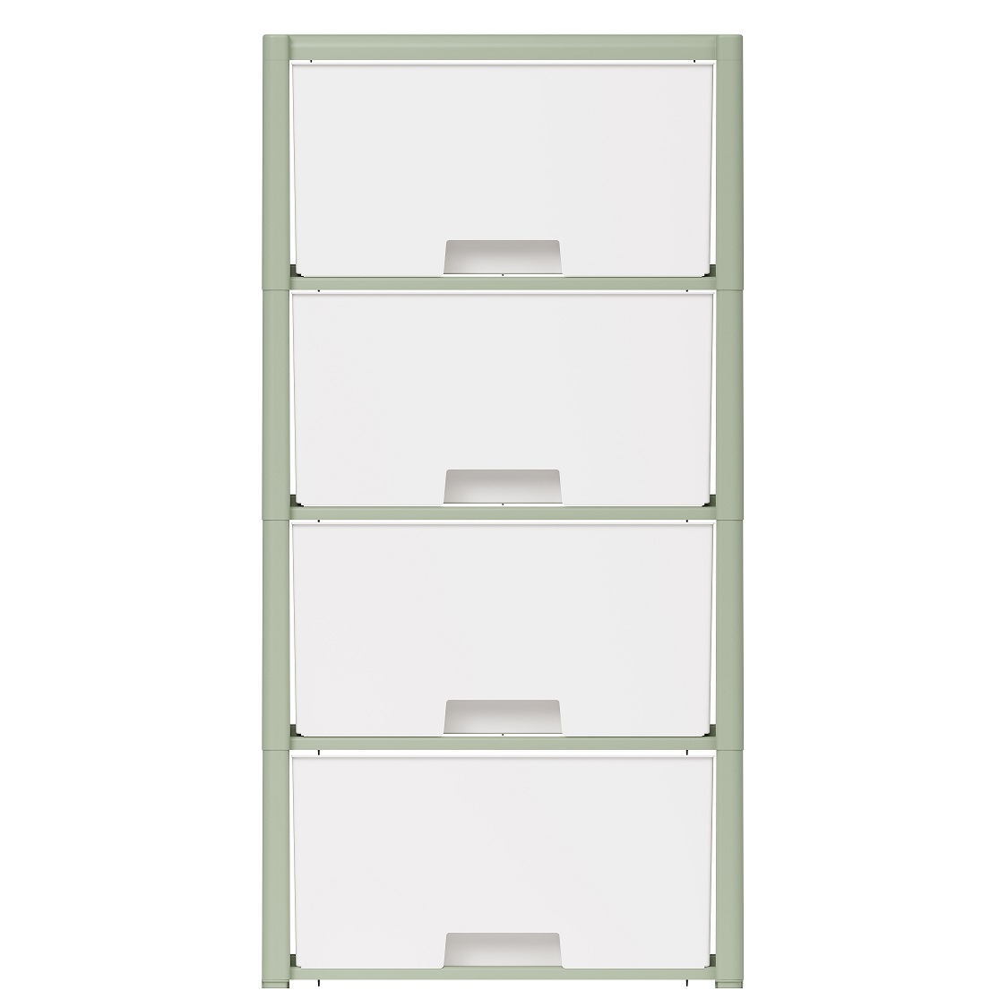 Комод пластм. "Колорит" 4 ящика выс.940мм, шир.475мм, гл.300мм Зелёный М9041"ЗПИ "Альтернатива" *1
