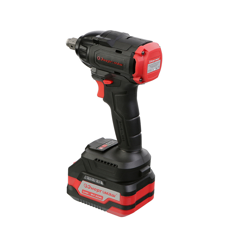 Гайковерт аккум 18В 0-1600/0-2300об/м 350Нм ударн.4Ач 1аккум Б/Щ LI-ION ГА-350  Энергомаш*1/5