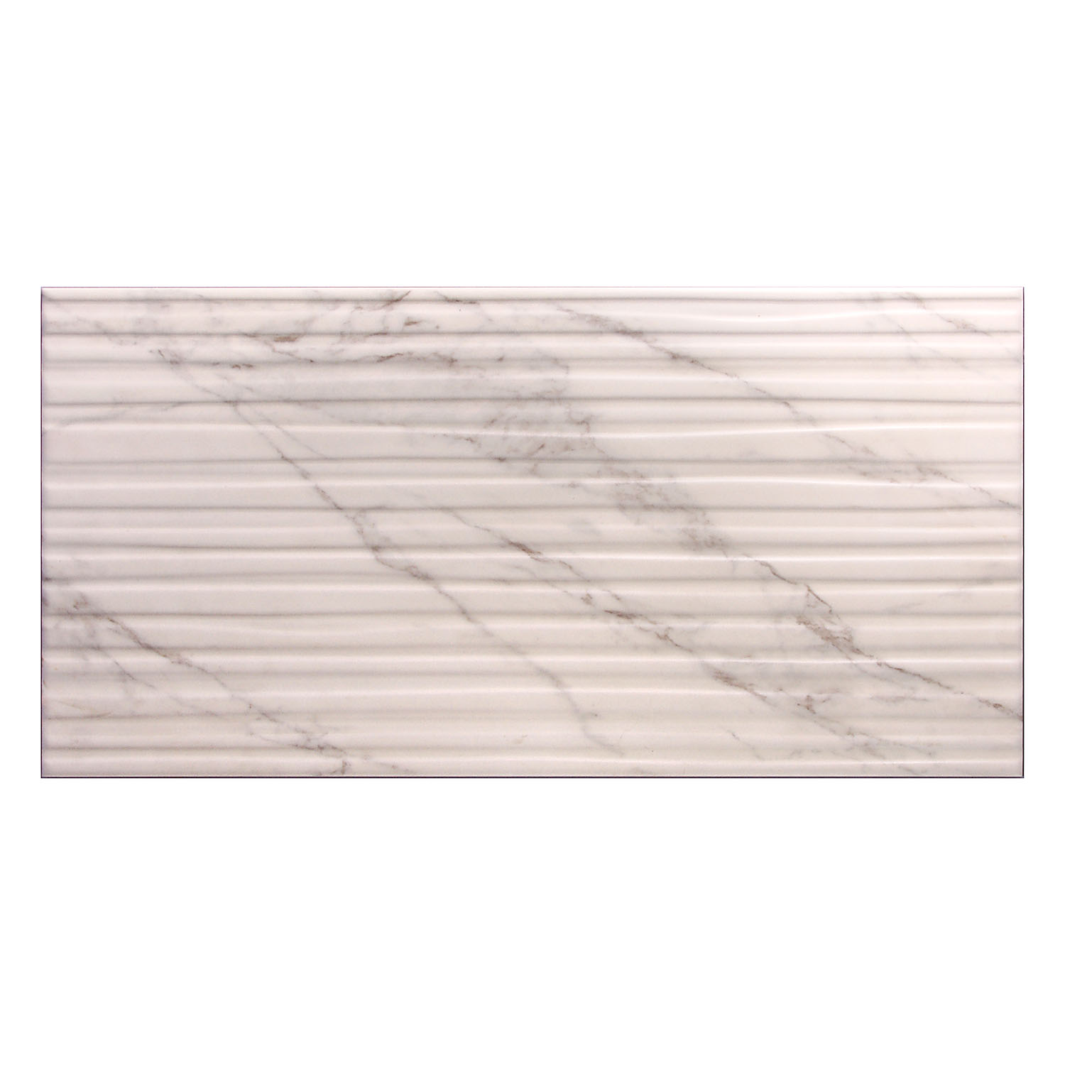 Плитка 60х30 см настенная 1.62 м² Beryoza Ceramica Marble, светло-серый, полоски