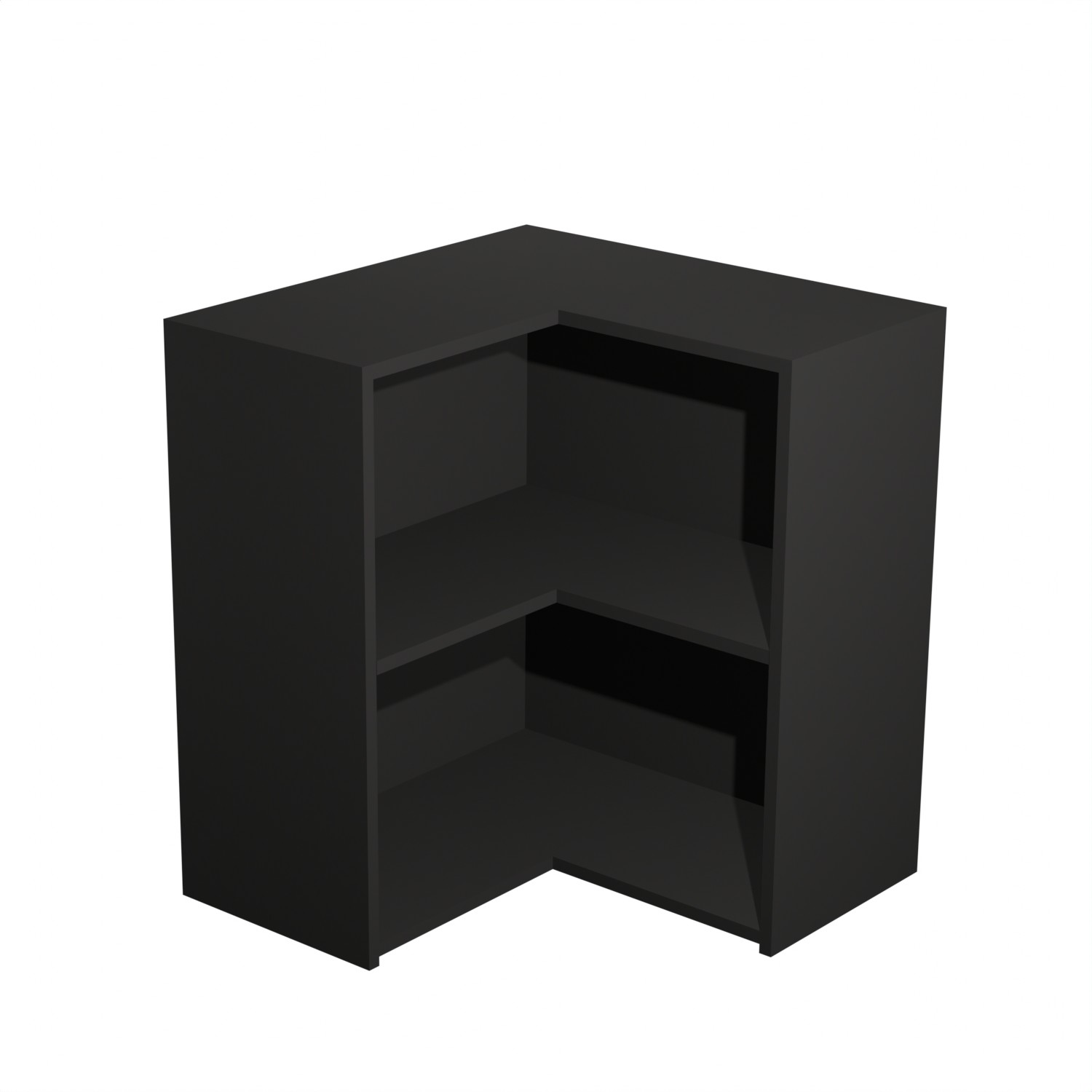 Шкаф навесной угловой 600х600 мм BROZEX-WOOD Next, с двумя дверцами, графит / дуб вотан