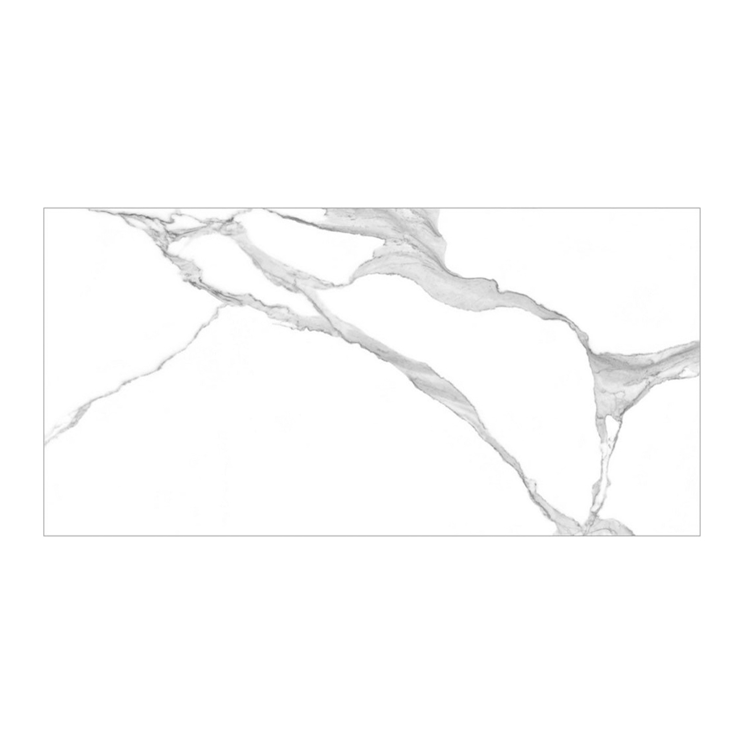 Керамогранит 1.44 м² Global Tile Anima NB PGT 2196, 1200x600x9 мм, полированный, белый