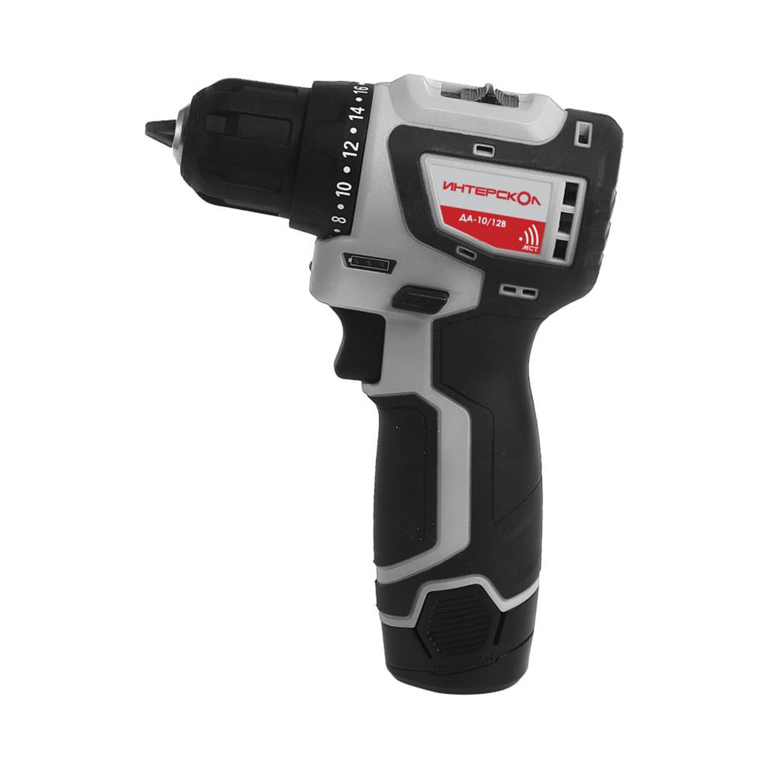 Дрель-шуруповерт 12В 2скор.0-420/0-1450об/мин 36Нм 1,5Ач 2аккум LI-ION ДА-10/12В ИНТЕРСКОЛ *1/5