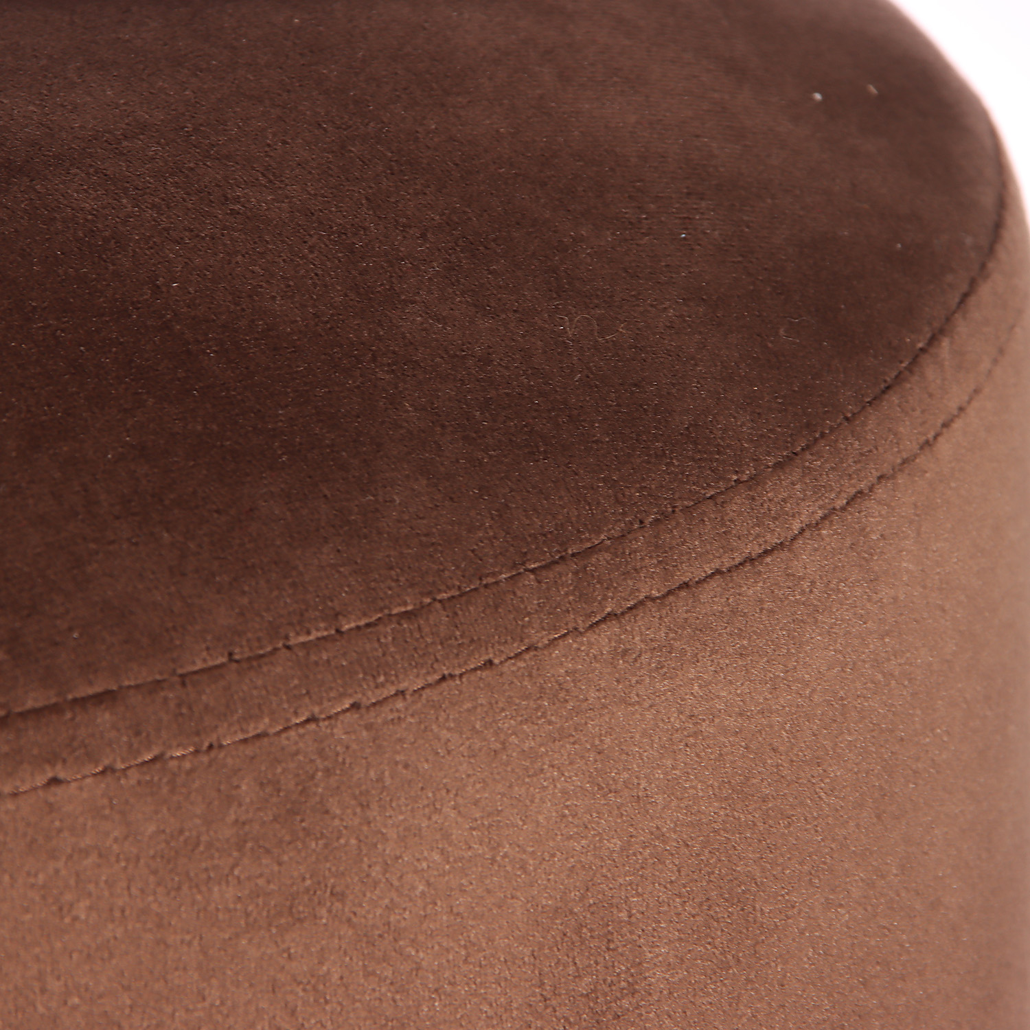 Пуф FORPOST, 40х42х40 см, круглый, микровелюр конфетти шоколад, коричневый