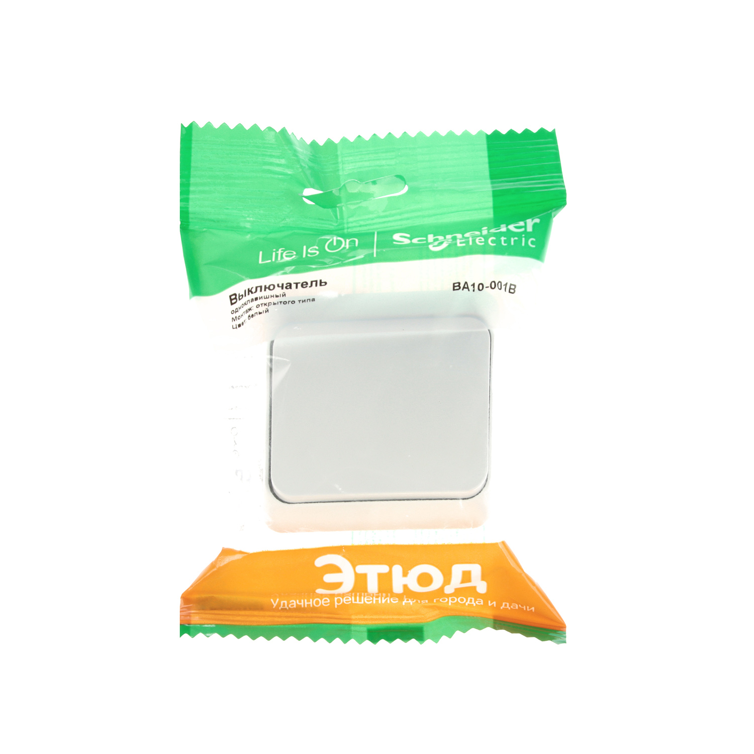 Выключатель "Этюд" ОП 1кл. белый ВА10-001В *10/25
