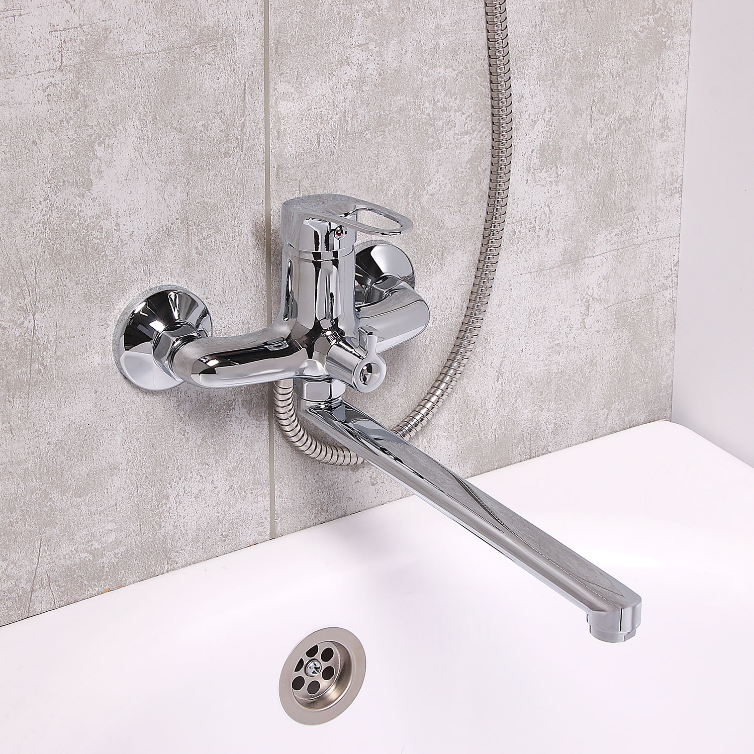 Смеситель для ванны Potato P22215, длинный излив, однорычажный