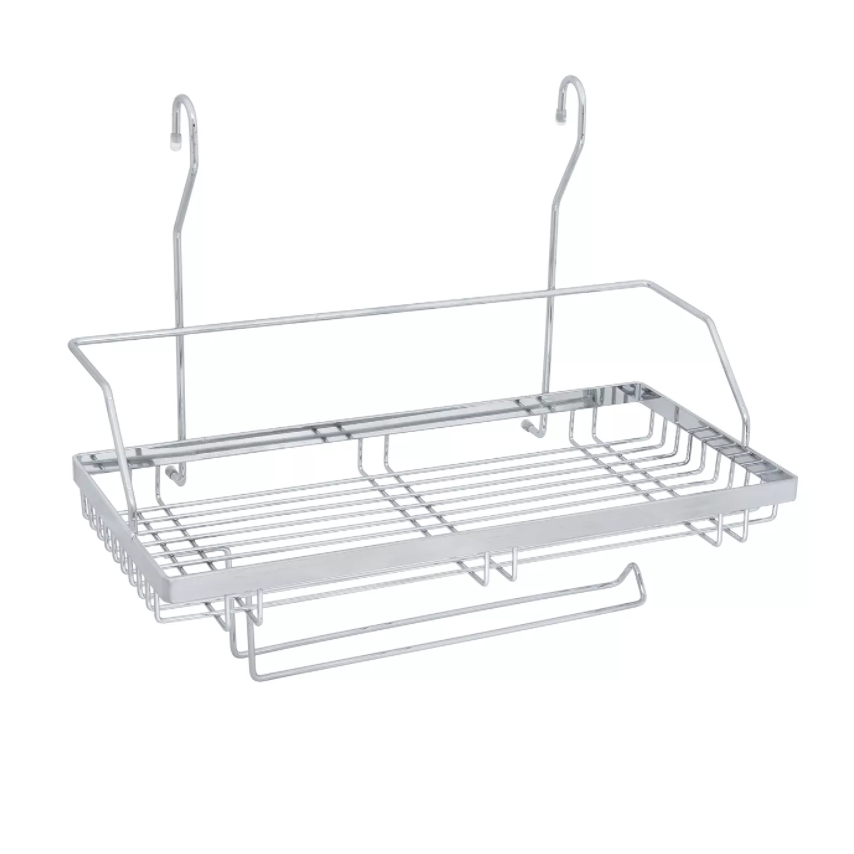 Полка навесная на рейлинг d16мм металл. хромир. 27,2х10,7см, с Держ.Полот."Manzzaro" HD 20.81.00*1/4