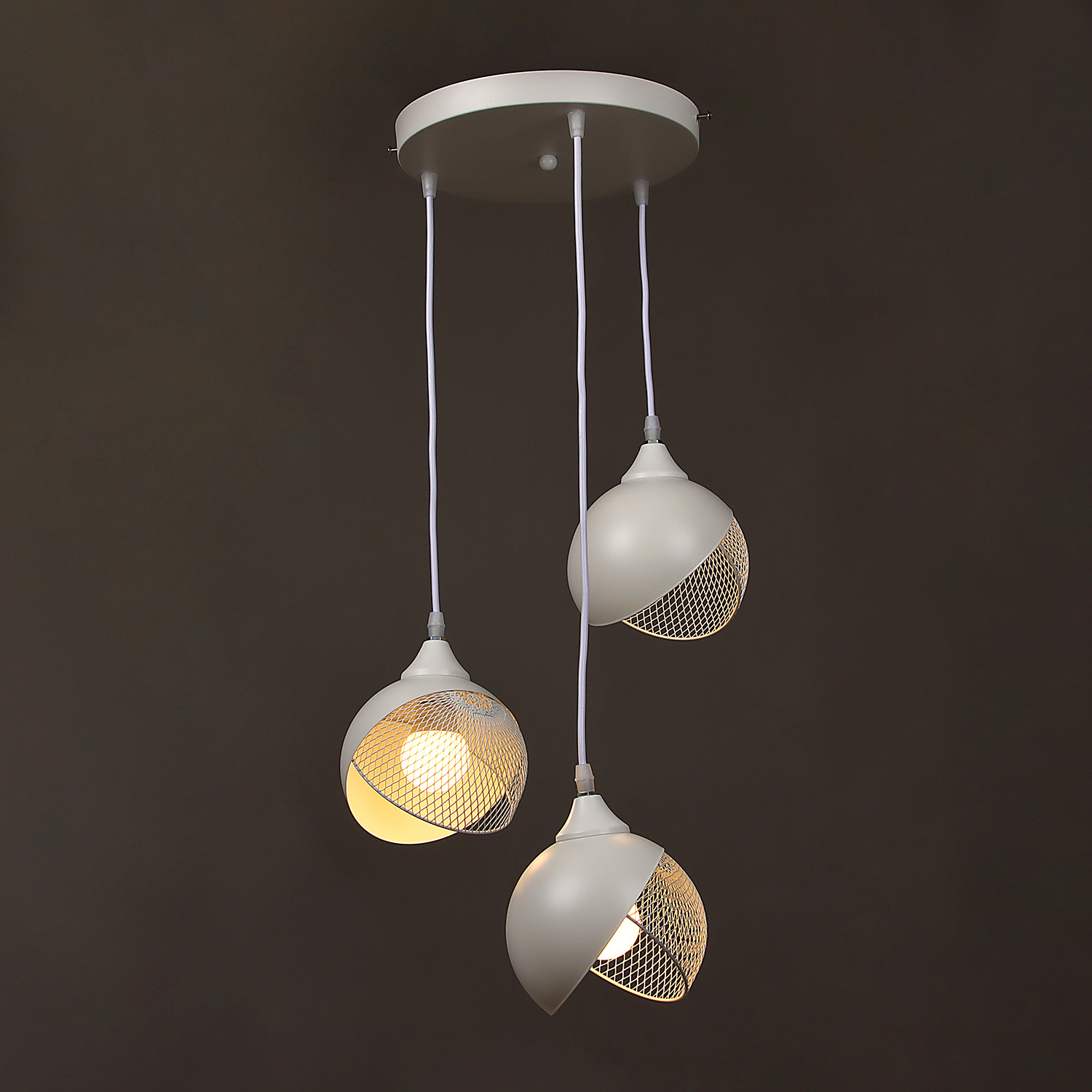 Светильник подвесной N6482/3H WT 3*40W E27 220V (d-360; h-800) S=12м2 VERNER LIGHTING *1