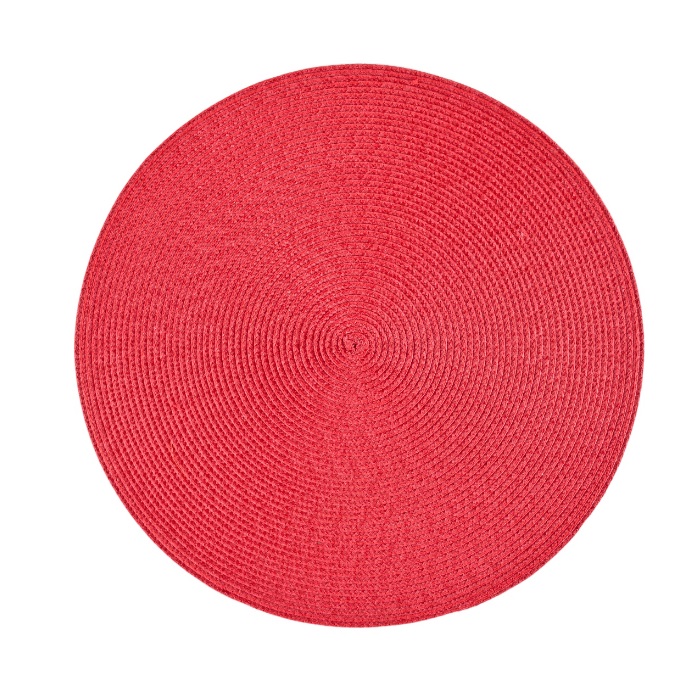 Салфетка сервировочная "мат" полипроп. круглая d38см "Blooming" красн. арт.DM98000 "Domenik" *4/24