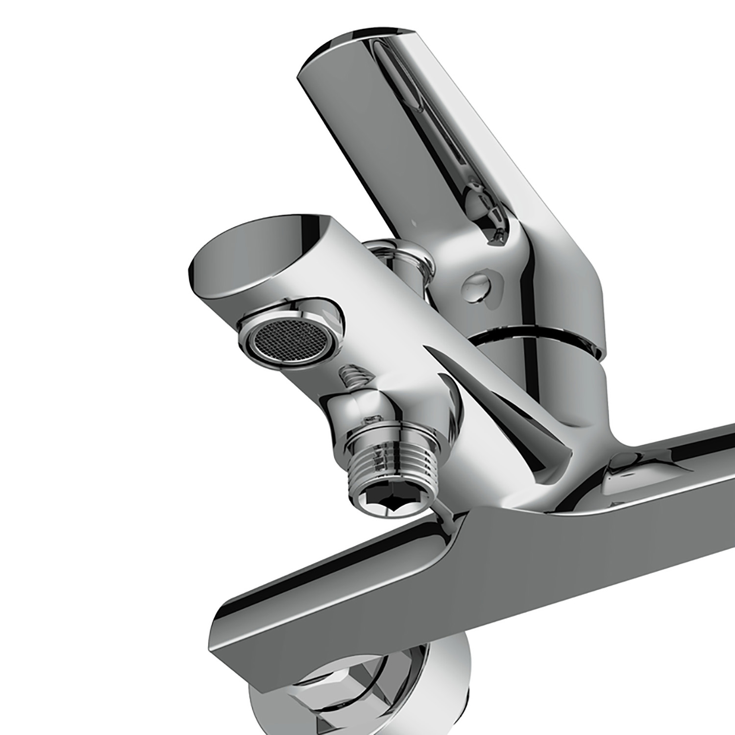 Смеситель д/ванны Cersanit FLAVIS + душ. лейка, шланг, держатель д/лейки 64509 *1