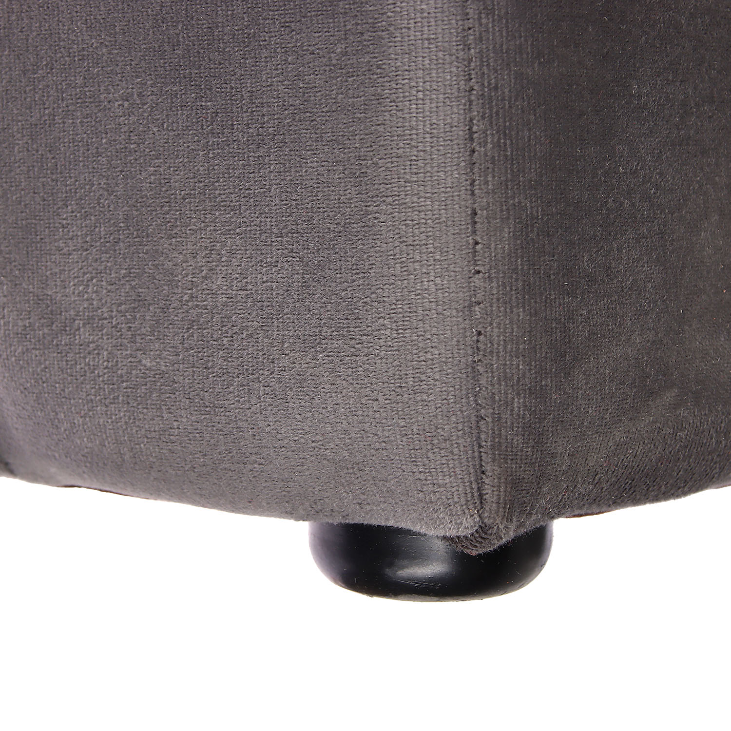 Пуф ЛОФТ ЛАЙН, 40х40х42 см, квадрат, велюр, серый