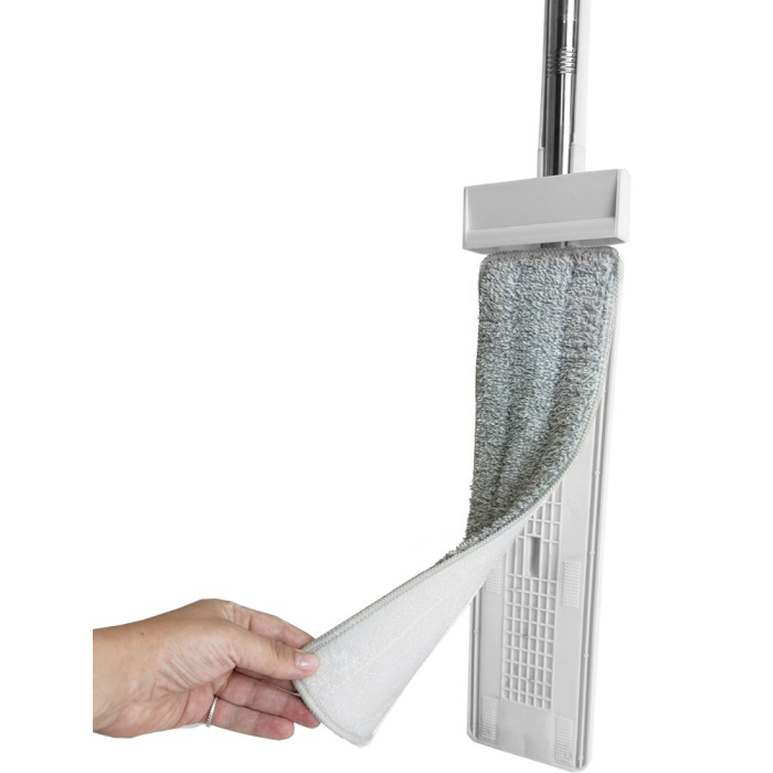 Швабра с отжимом, с насадкой из микрофибры "бархат", телес.ручка,дл120см FM-406 "Умничка" *1/24