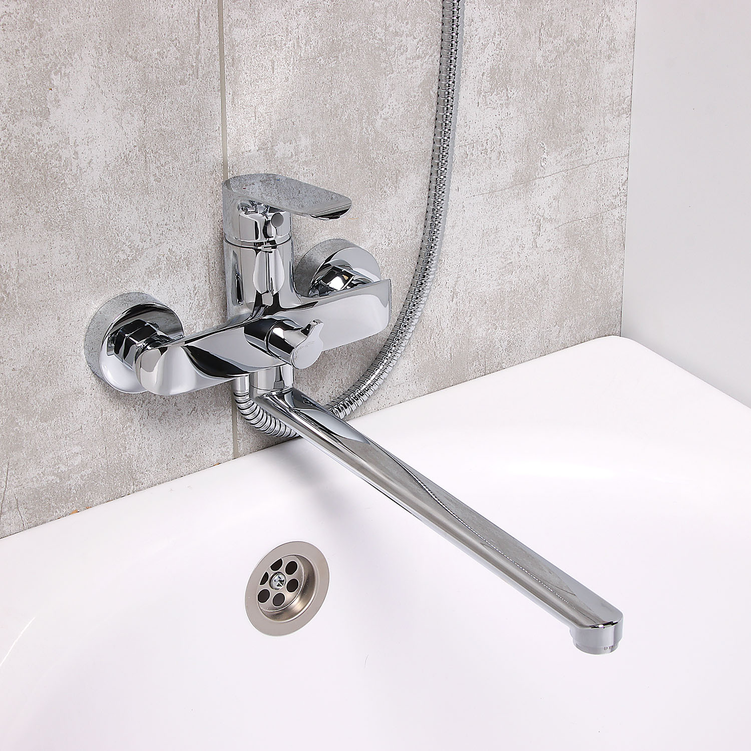 Смеситель д/ванны DEVIDA коллекция GEMMA однорычажный, длинный излив DVS1423-15 *1/10