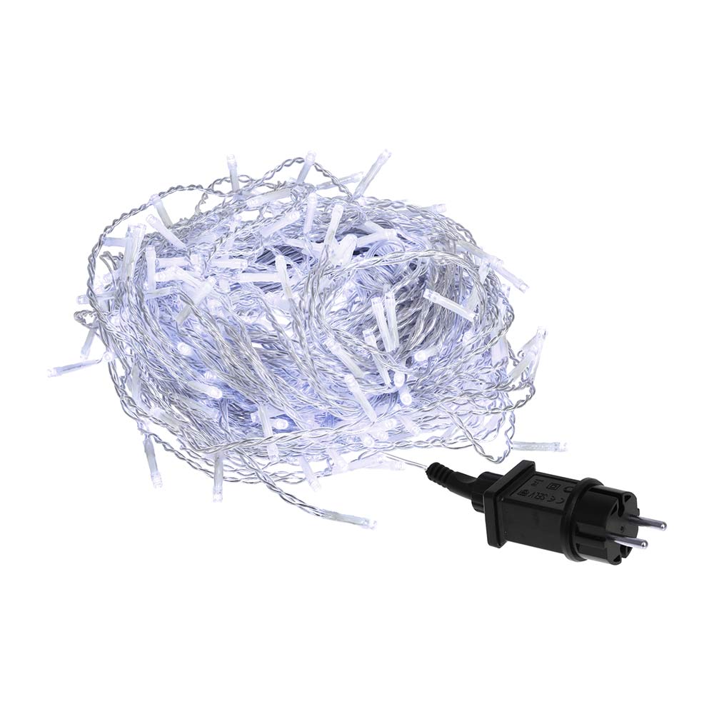 Гирлянда «Бахрома» Vegas, 6х0.6 м, 8 режимов, холодный белый, 192 LED, IP44