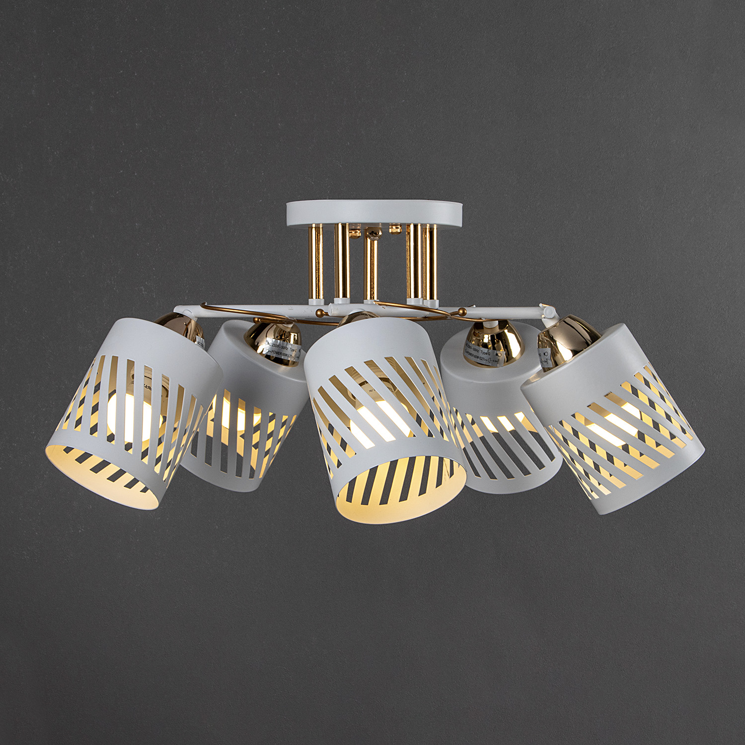 Люстра 08235-0.3-05 WT+FG 60Вт S=30м2    *2