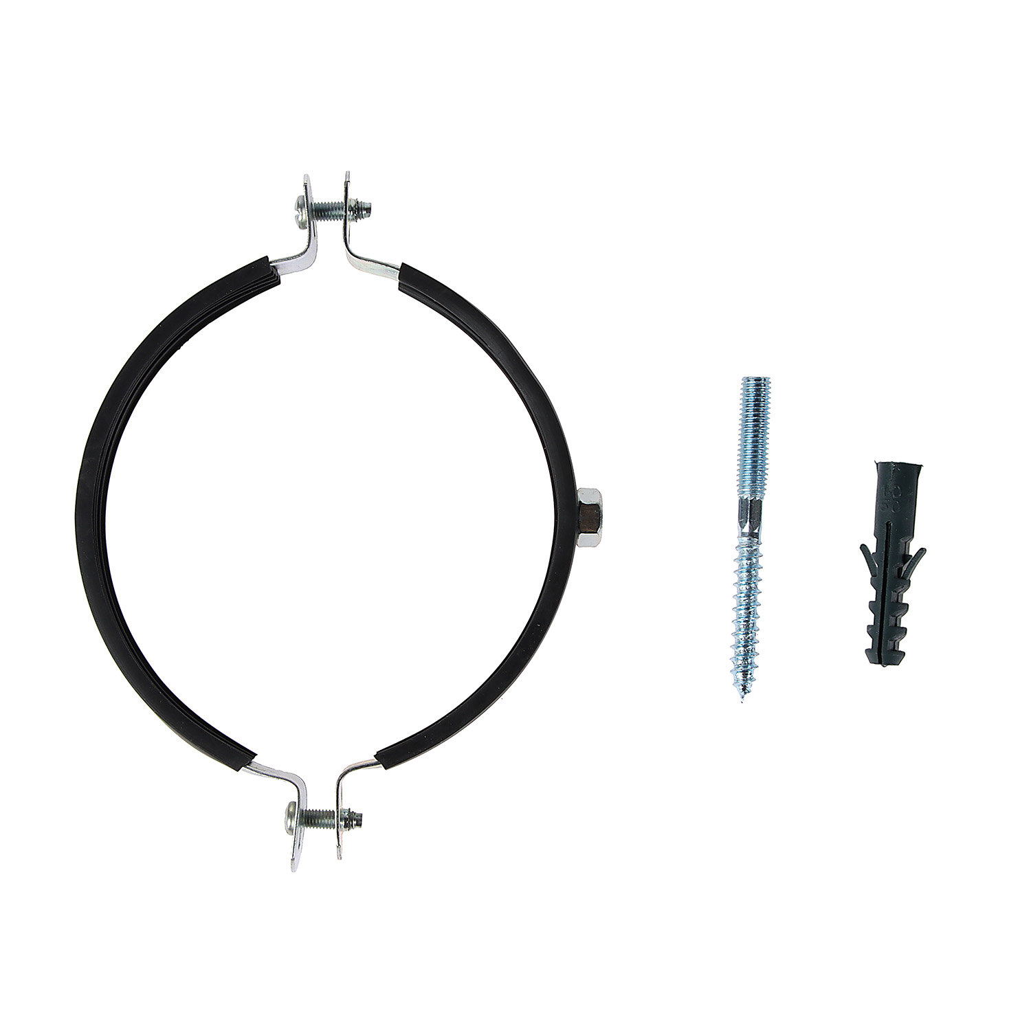 Хомут металлорезиновый с дюбелем и шурупом Ø 108-114 мм 4" (аналог ЯЫ46)*1/60