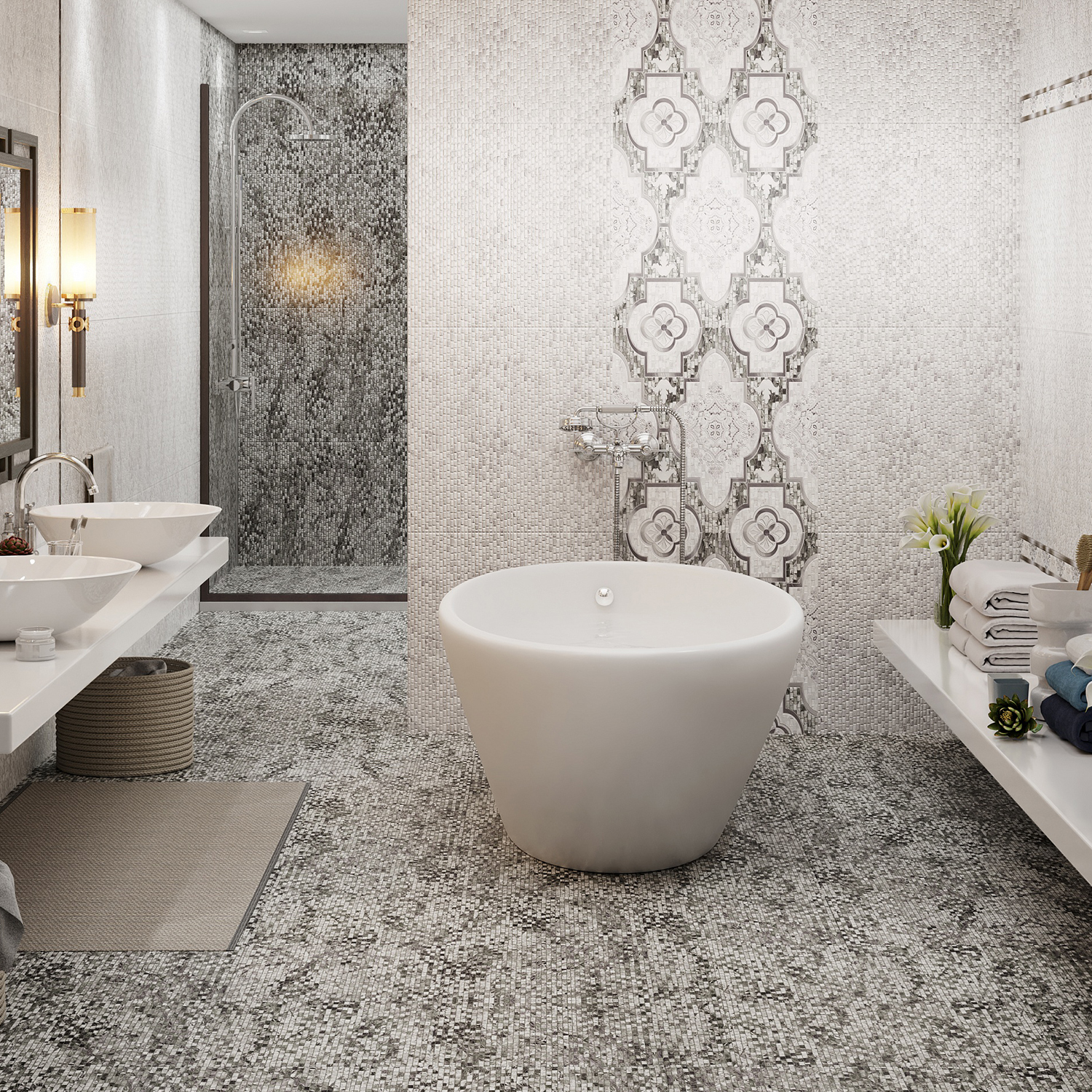 Плитка 60х30 см настенная 1.62 м² Axima Венеция, бежевый, геометрия