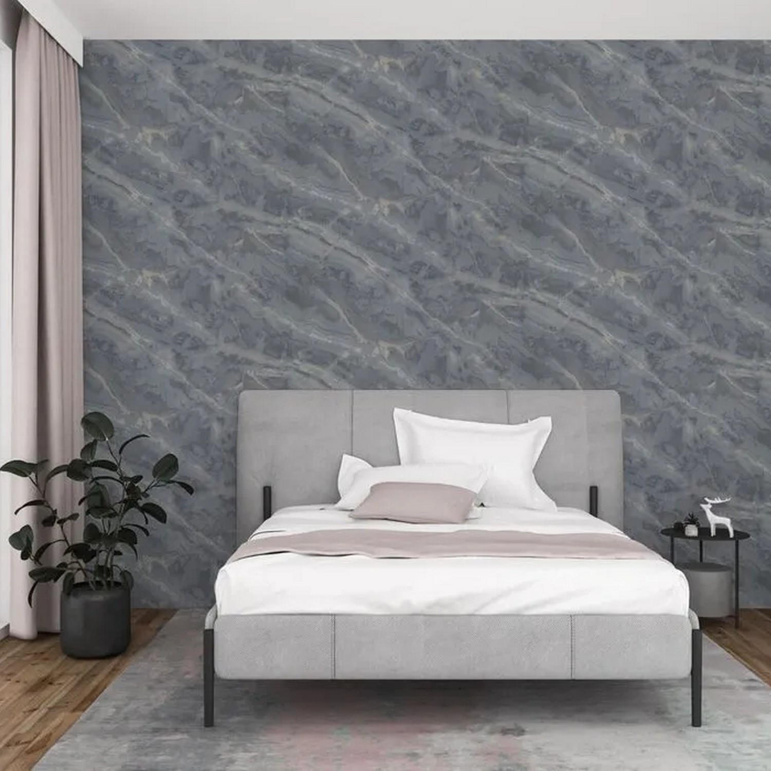 Обои флиз "AS Палитра" Аспект Deluxe Обсидиан (сер.)  70633-42  1,06*10м *1/6