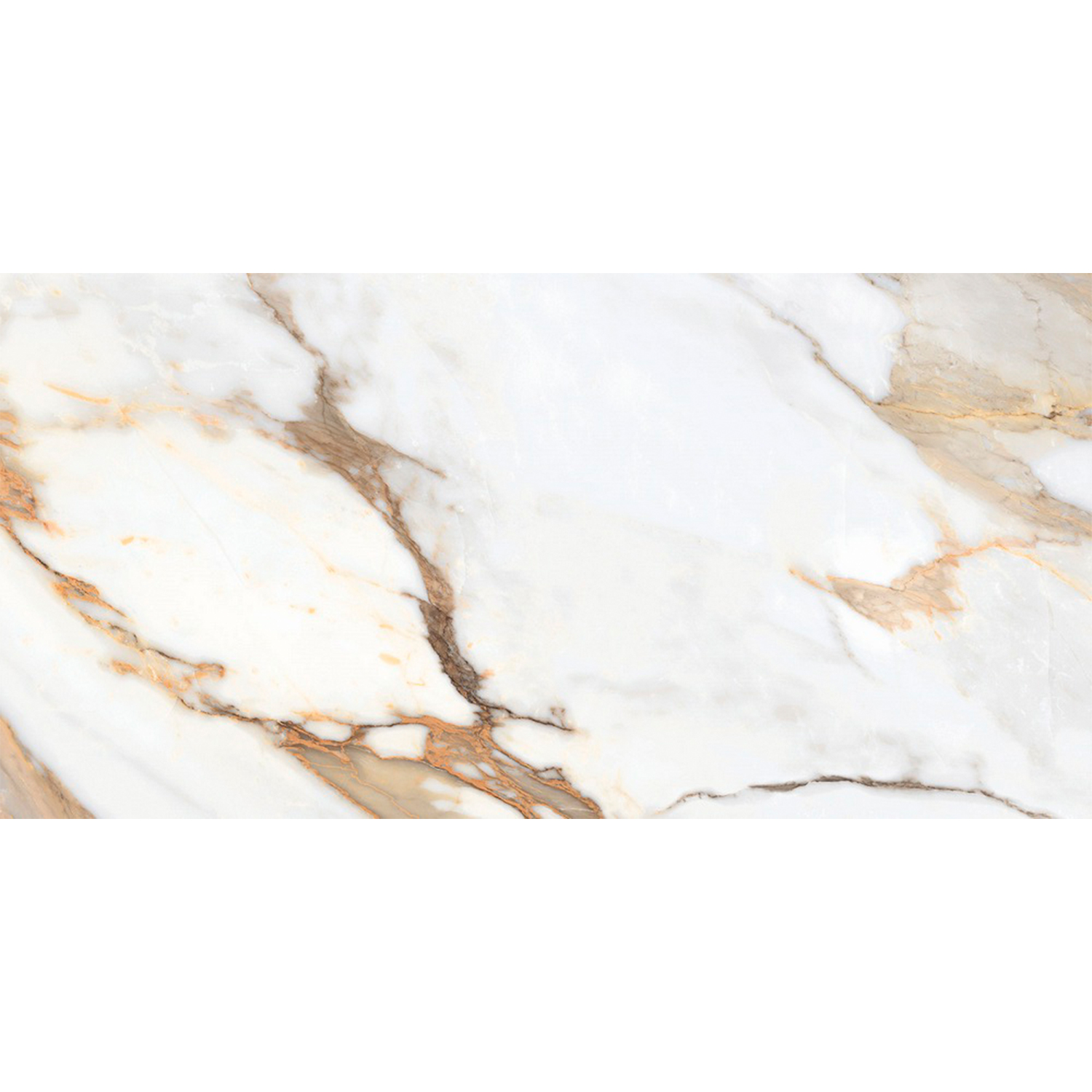 Керамогранит 1.44 м² Global Tile Borghini GT120605403PR, 1200x600x9 мм, полированный, белый