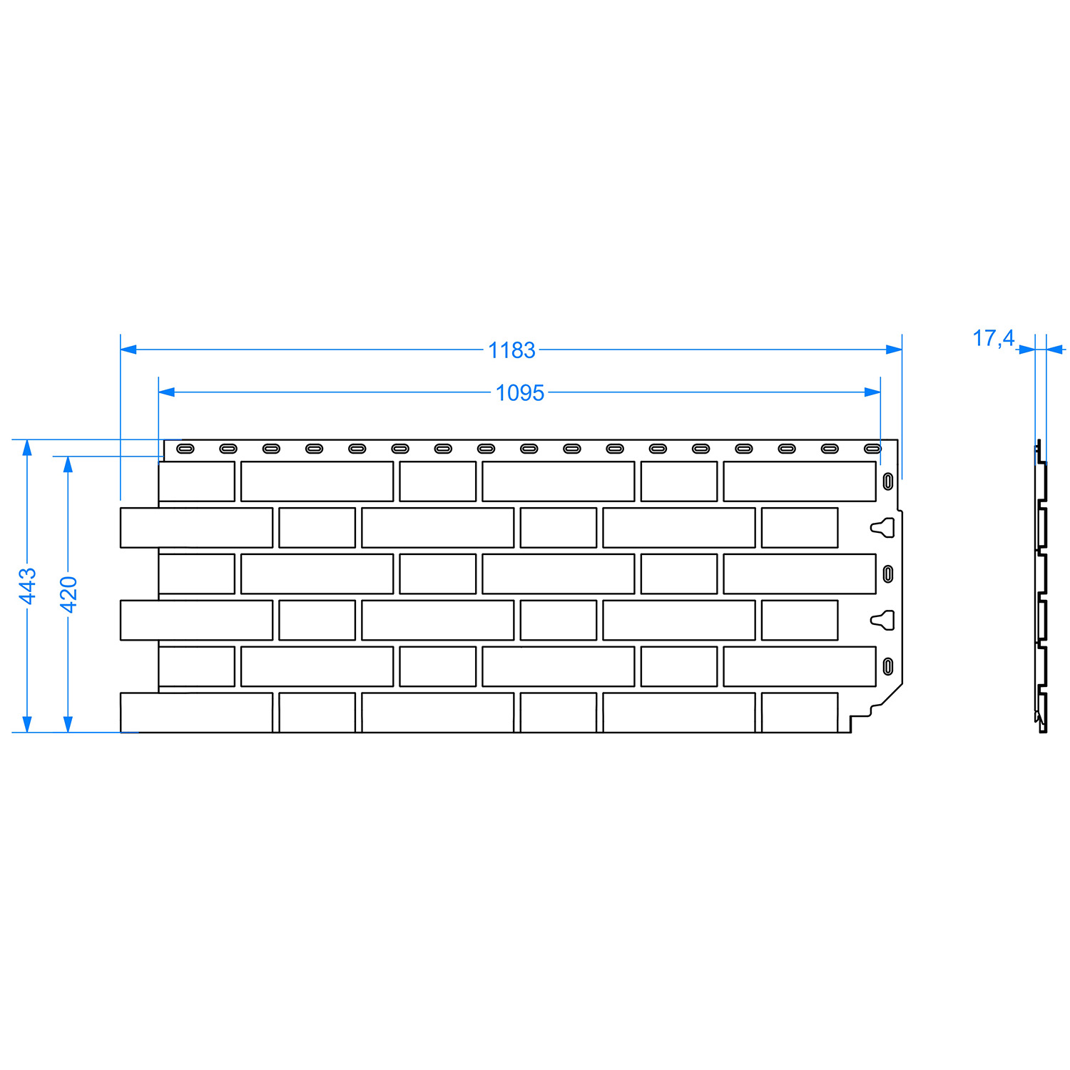Панель FLEMISH желтый жженый (1,095м*0,42м/0,46м2) Дёке