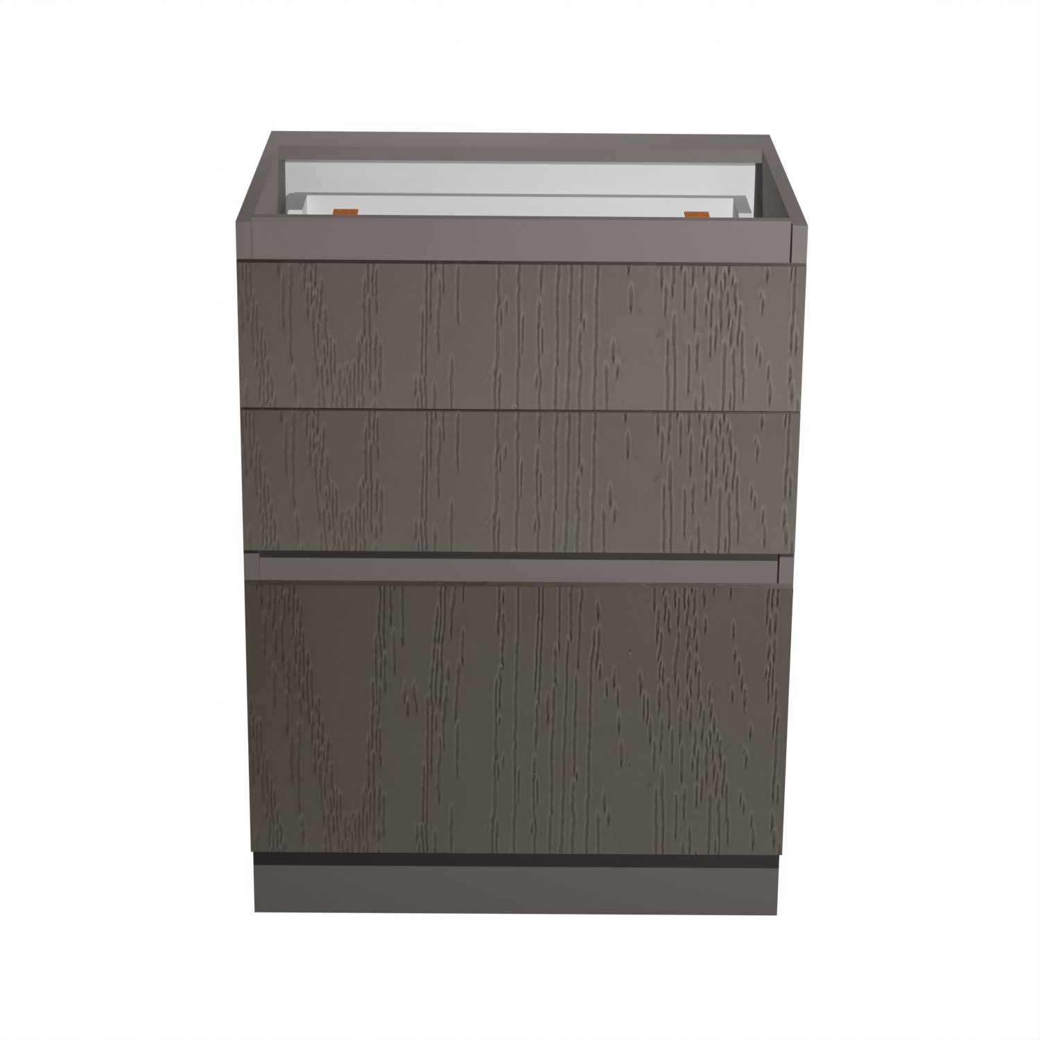 Шкаф напольный 600х850х600 мм BROZEX-WOOD Эрика, с тремя ящиками, грейдж / ясень грей софт