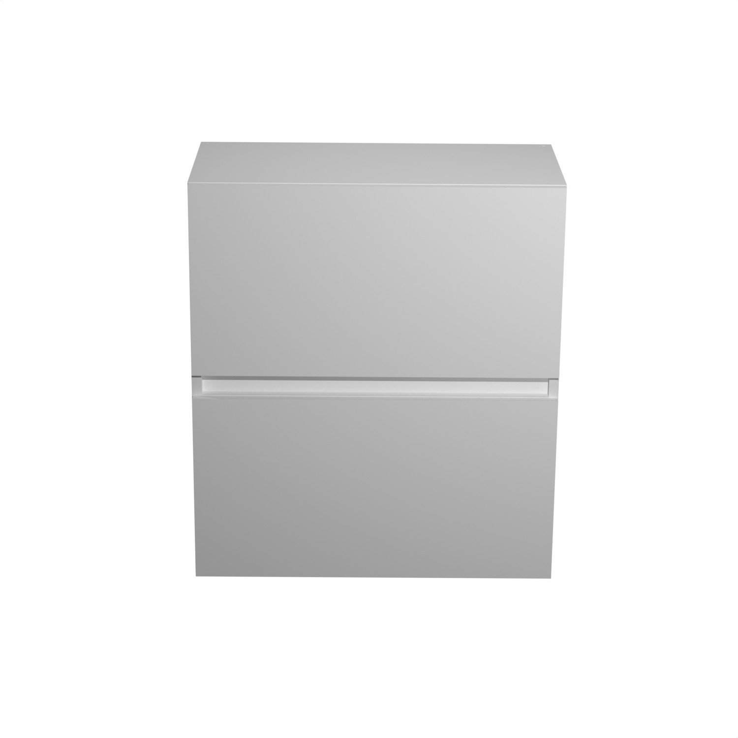 Шкаф навесной 600х676х290 мм BROZEX-WOOD Серый лед Горизонт, с двумя дверцами, серый