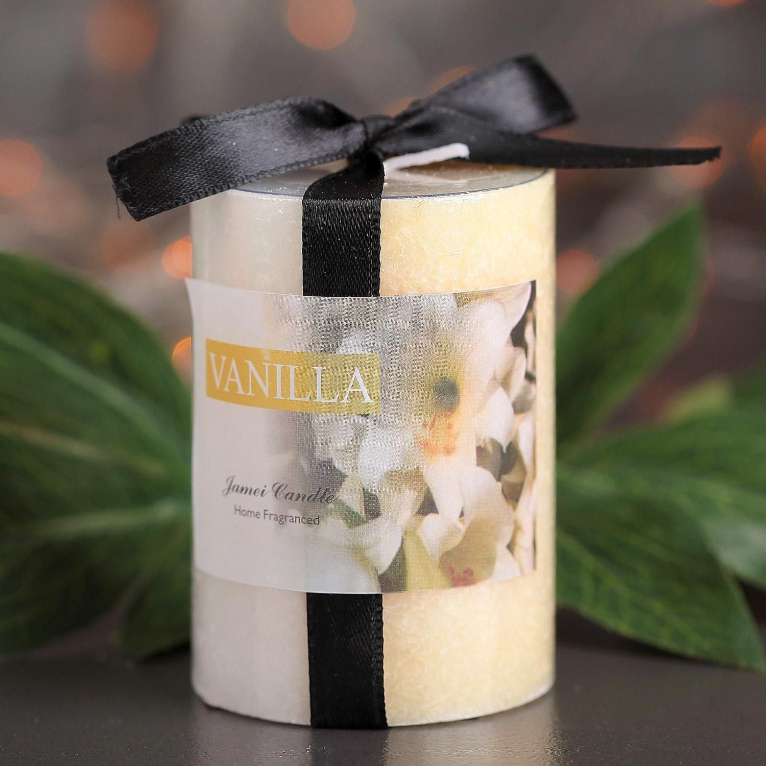 Свеча цилиндр 5х7,5см, "Кристаллический узор", ваниль  3680553