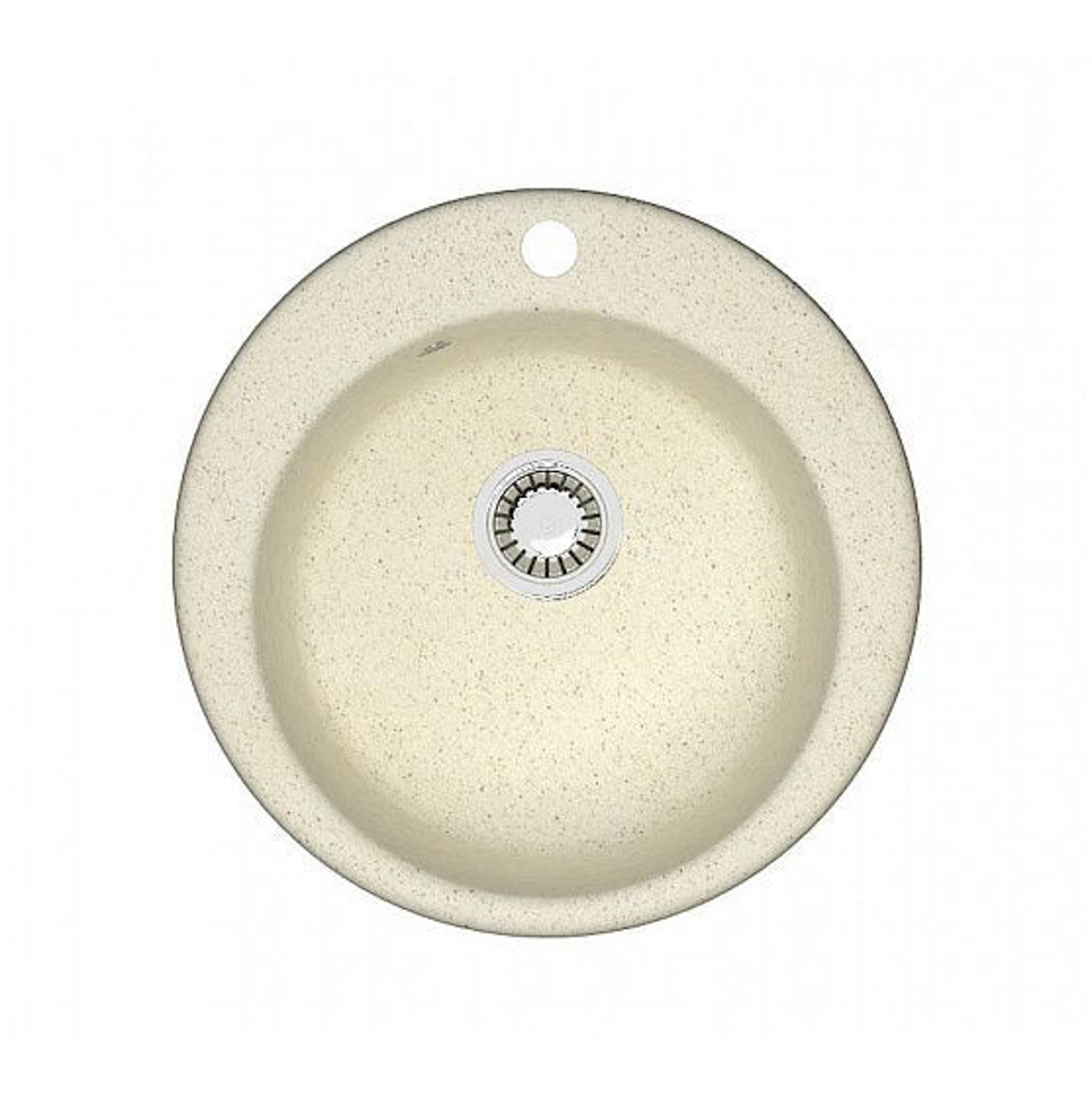 Мойка из искусственного камня круглая бежевая матовая AGATA 30Q2 (475мм)*1