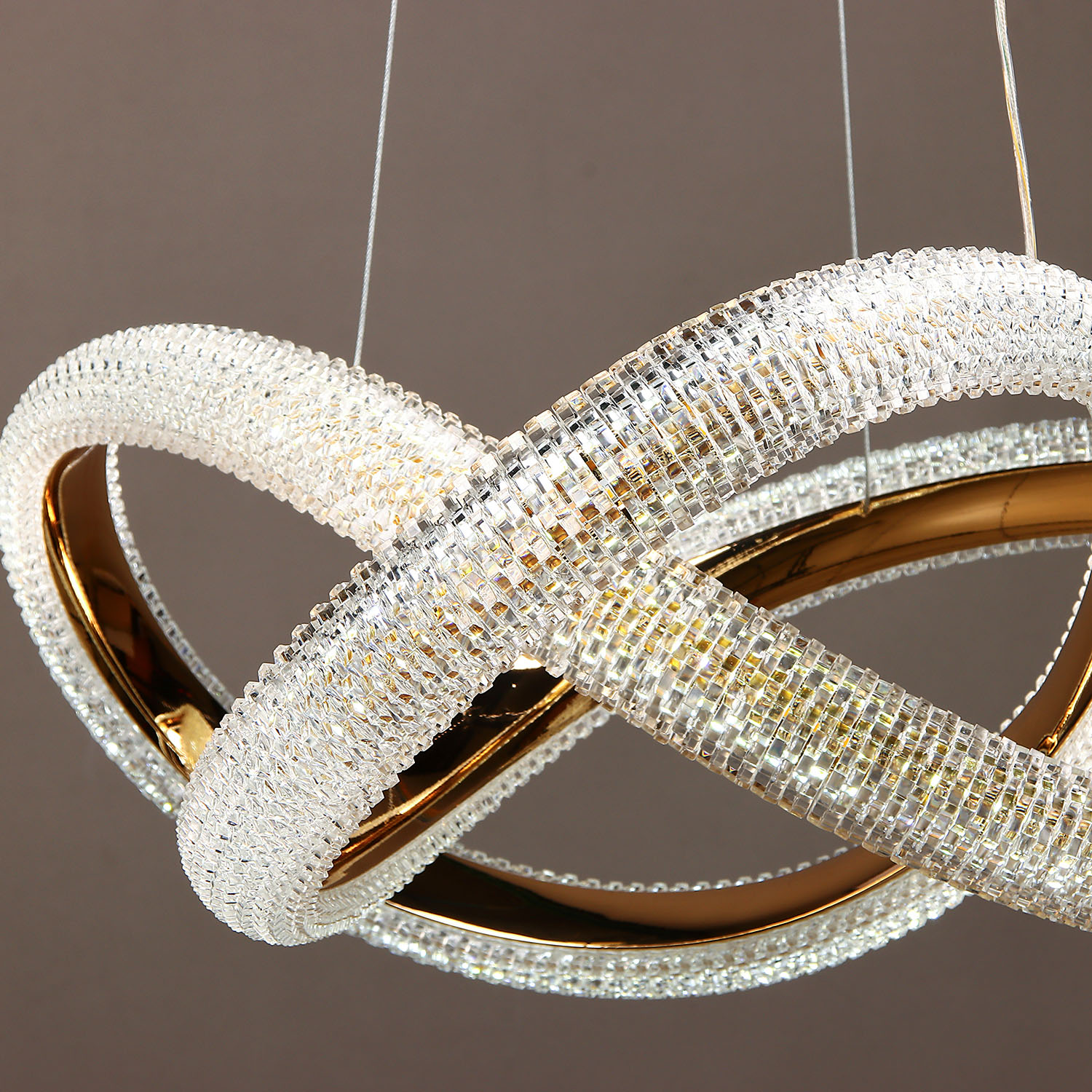 Светильник подвесной светодиодный 9233/96W Gold  450 мм 3 реж., пульт S=16м2  VERNER LIGHTING *1