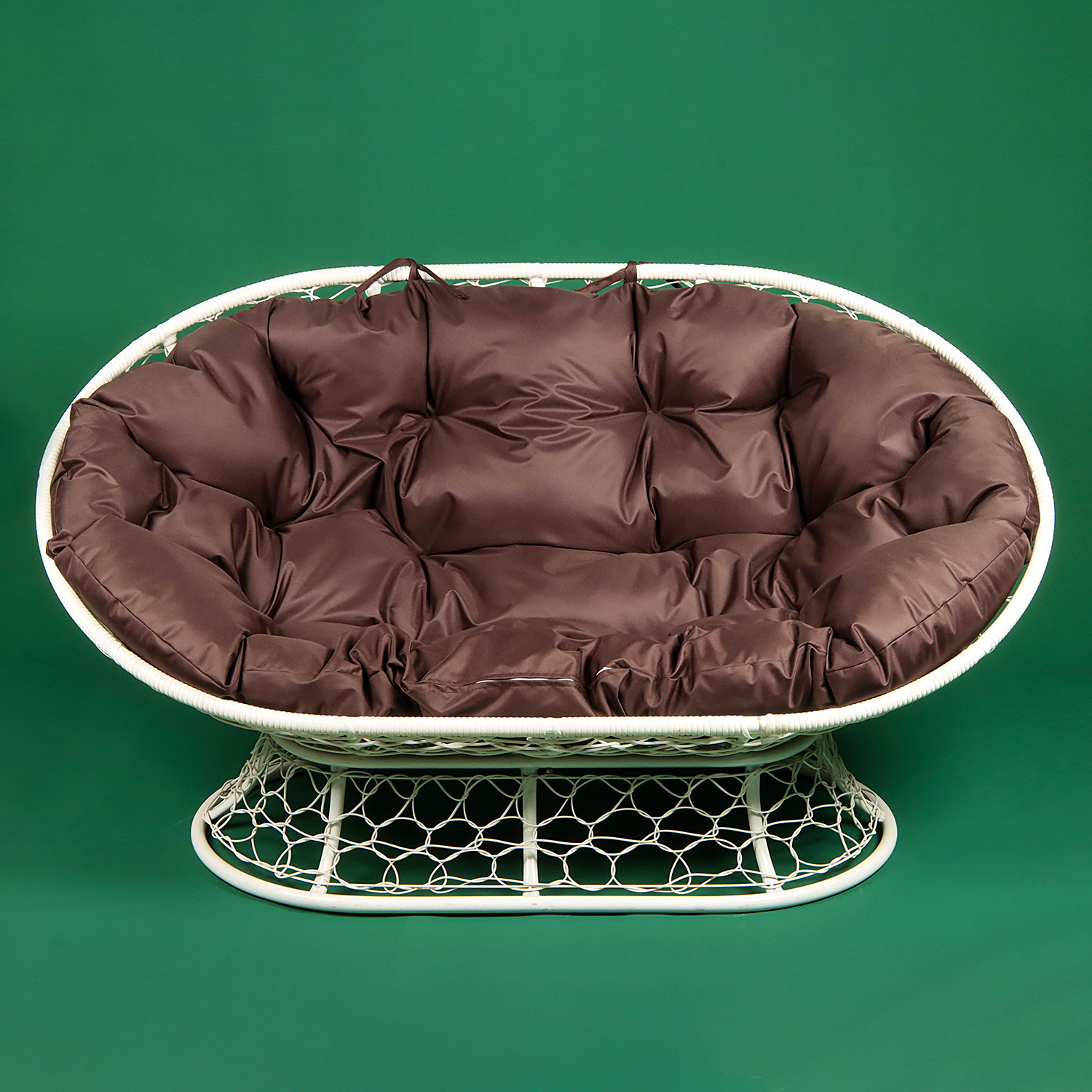 Диван садовый "Мамасан" цвет белый, подушка микс, 75*164*104 см, до 180 кг  М-групп *1