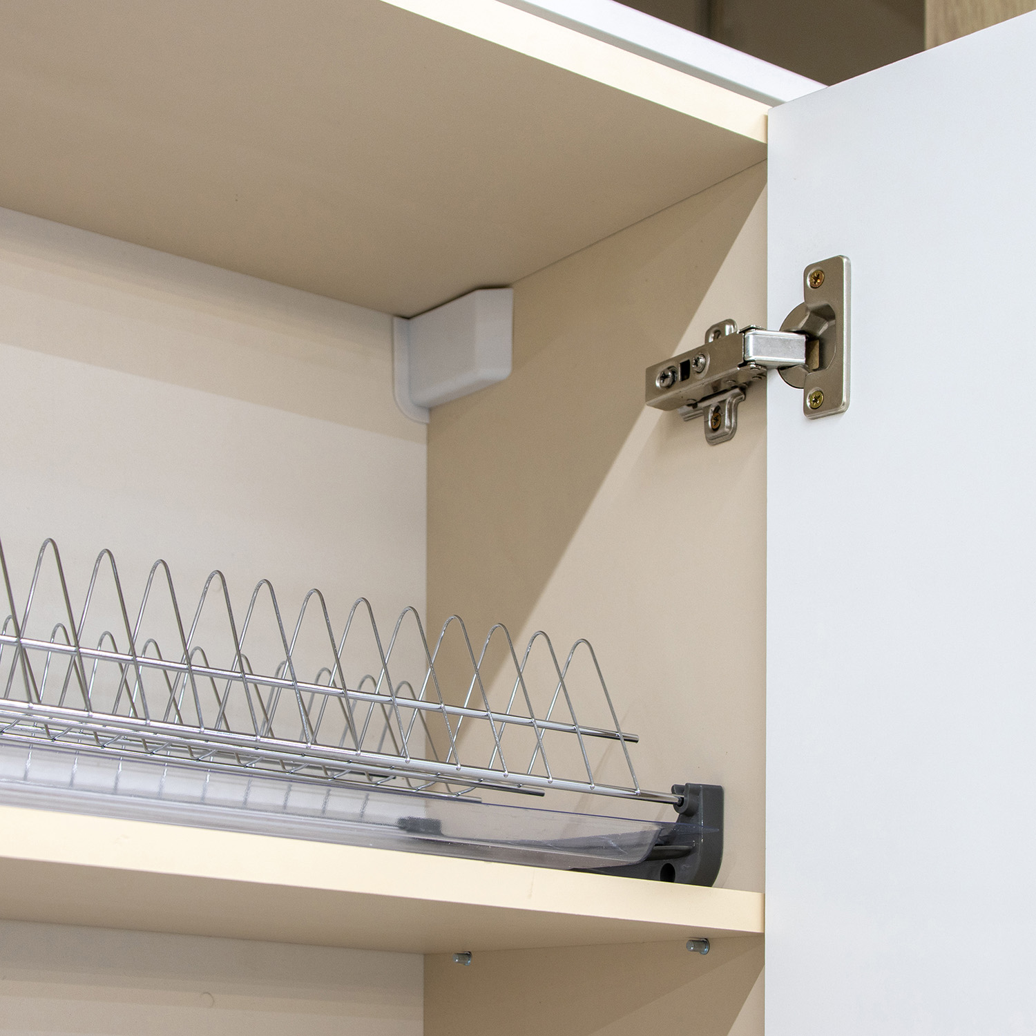 Шкаф навесной 600х676х290 мм BROZEX-WOOD Эрика, с двумя дверцами, светло-бежевый / ясень капучино софт