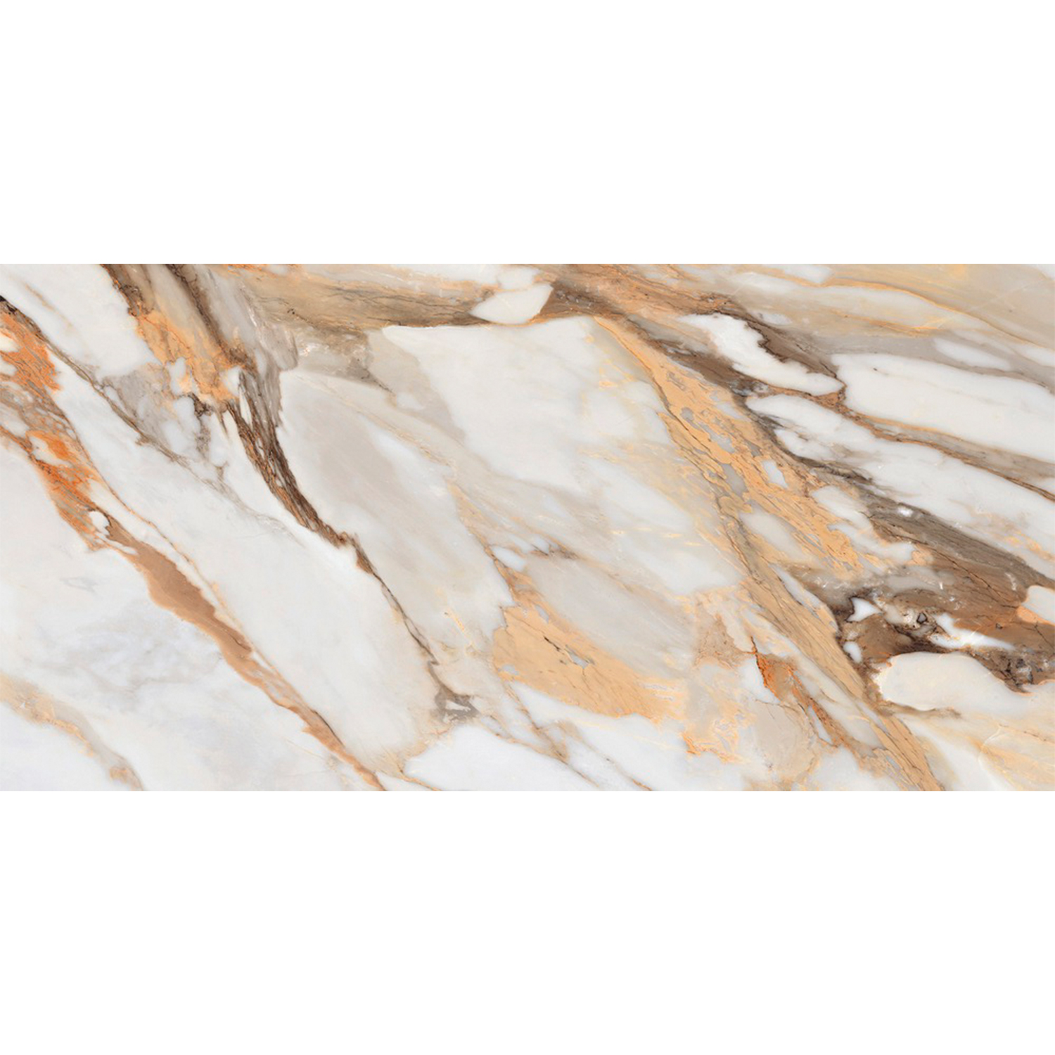 Керамогранит 1.44 м² Global Tile Borghini GT120605403PR, 1200x600x9 мм, полированный, белый