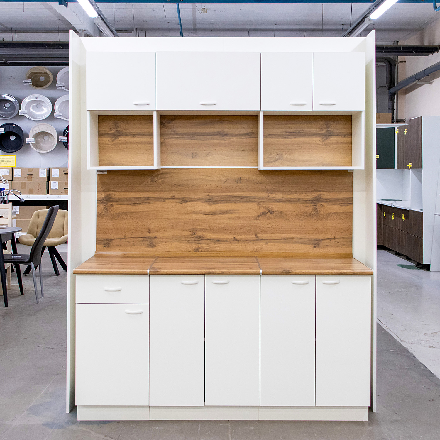 Шкаф навесной 300х676х290 мм BROZEX-WOOD Liberty, с дверцей, белый