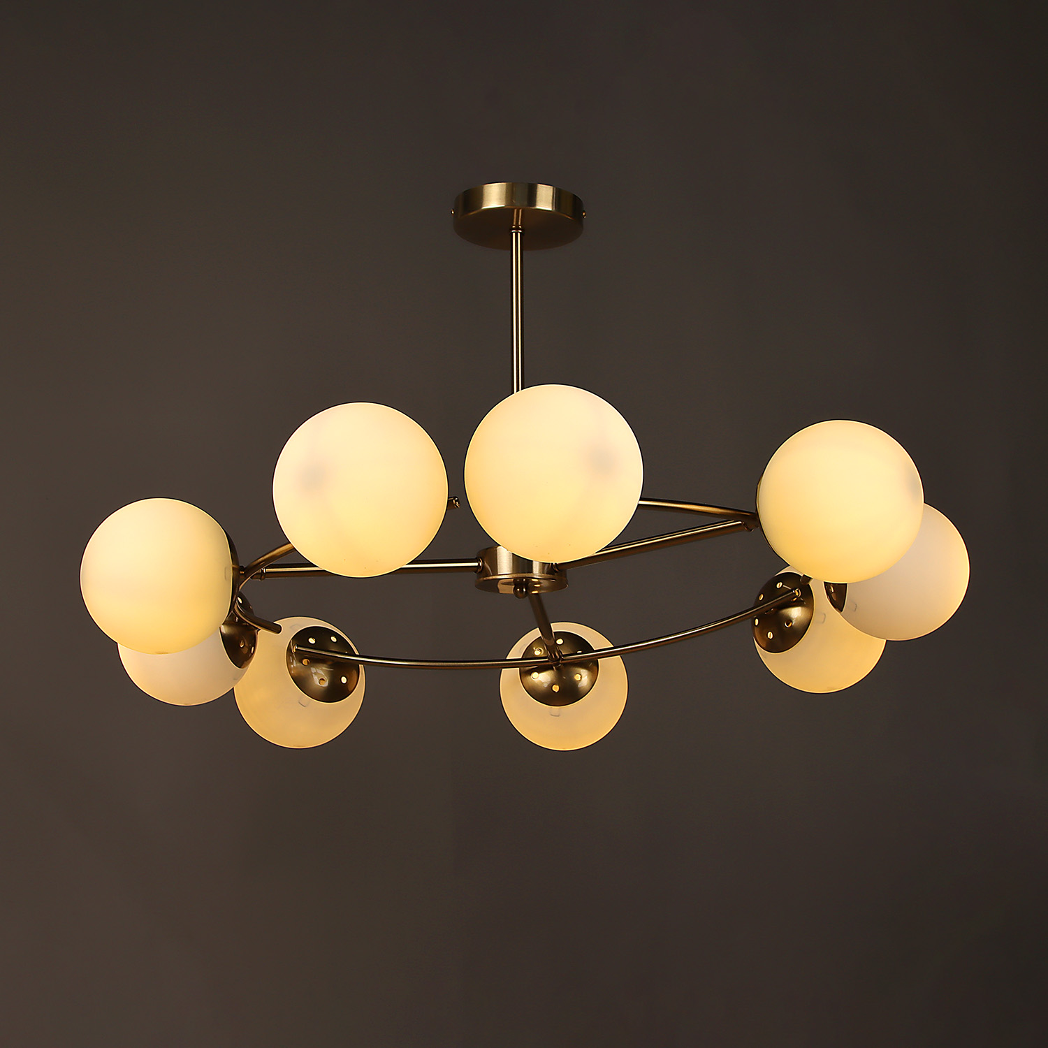 Светильник потолочный N36355/9 COP 9*40W E27 220V (d-780; h-500) S=36м2 VERNER LIGHTING *1