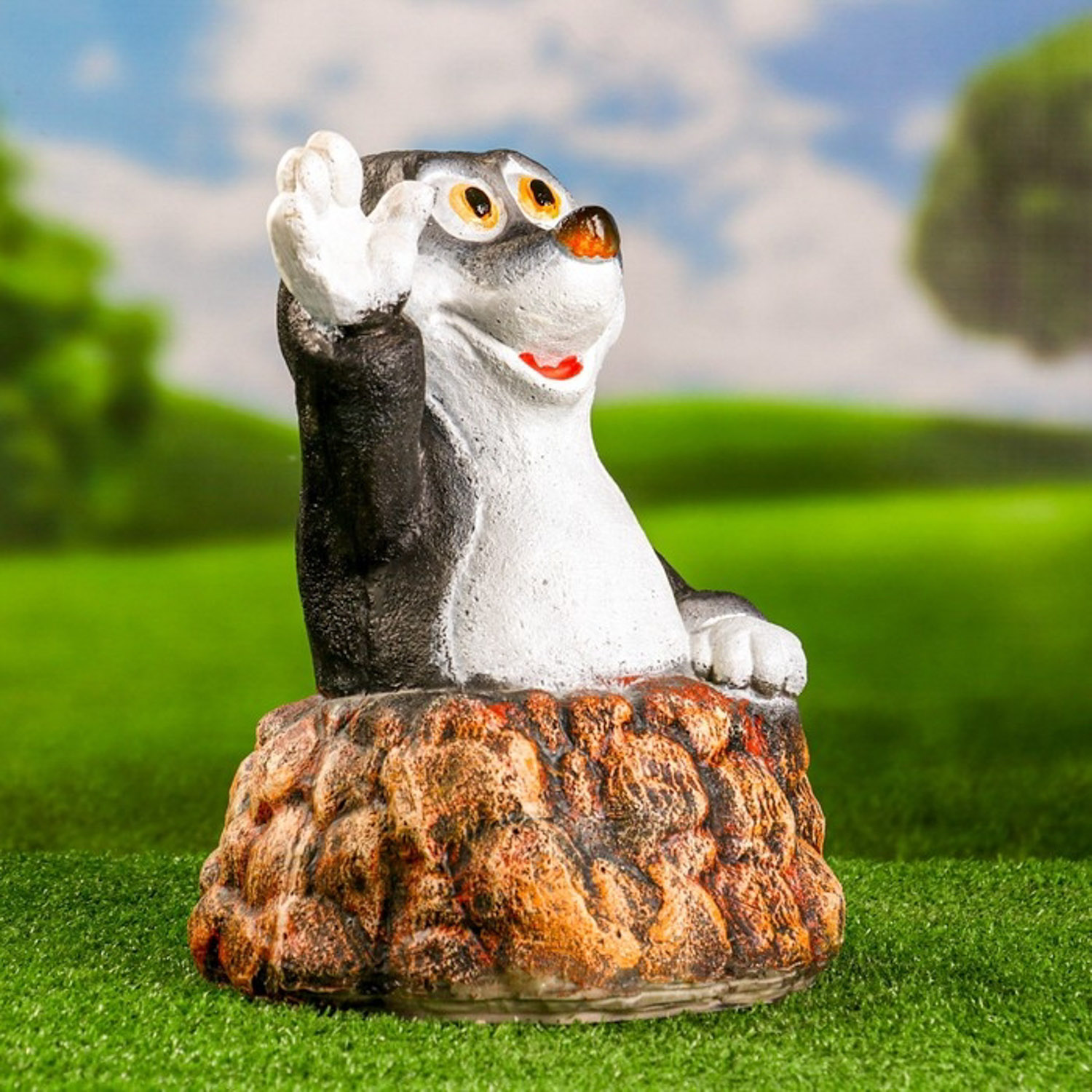 Садовая фигура "Крот в норке" 30х25х25см 9487957