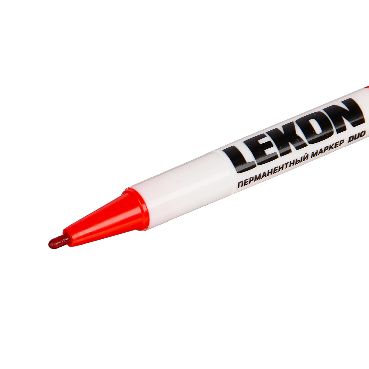 Маркер строительный перманентный 2-хсторонний красный (набор10 шт) арт.012211 LEKON DUO *1/10/300
