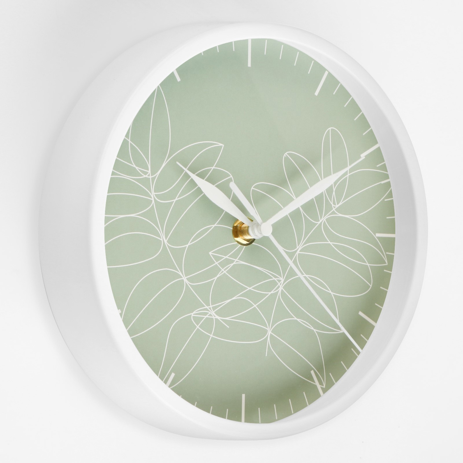 Часы настенные, интерьерные, "Листья", бесшумные, d-20 см 10059324