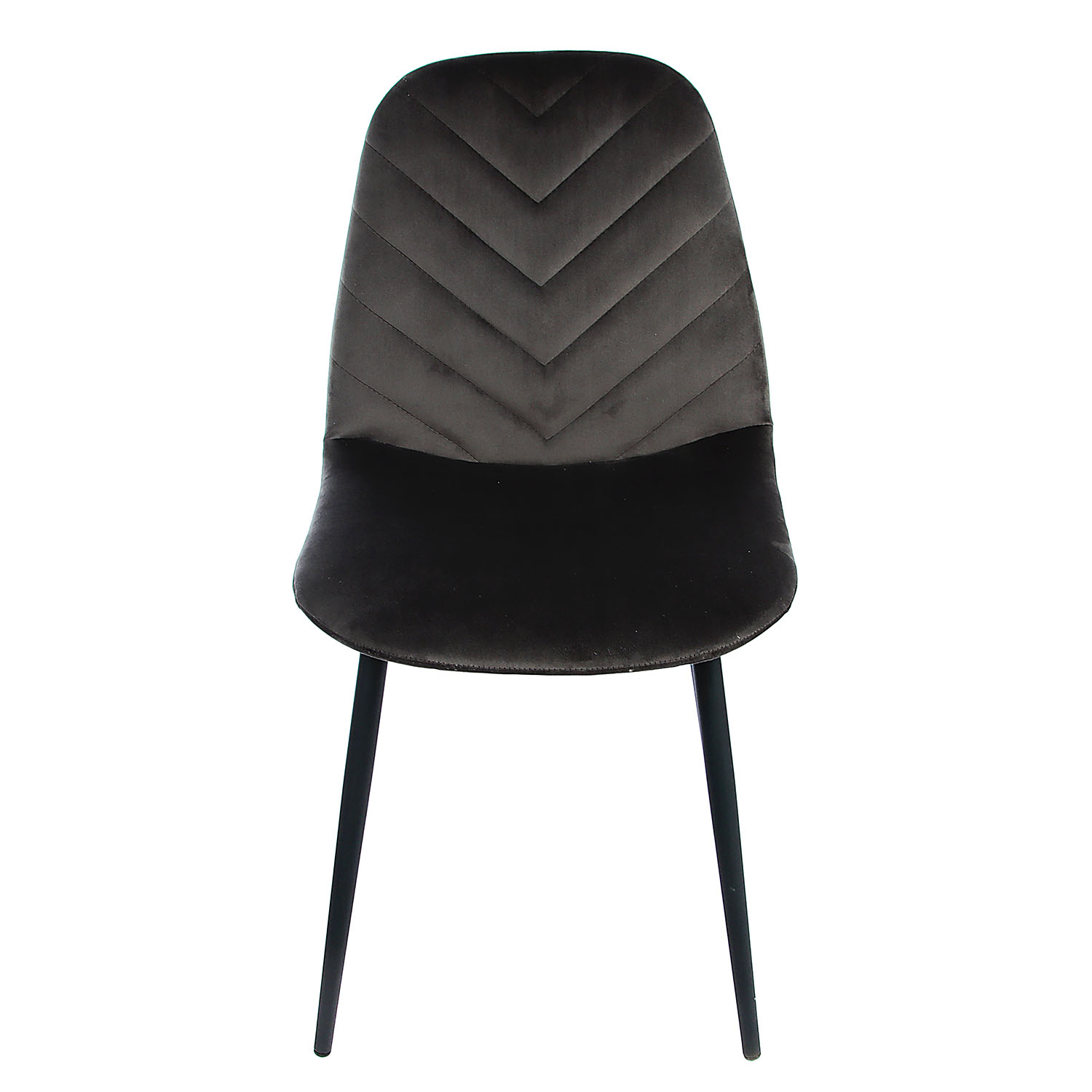 Стул FORPOST Малибу, 44х84х38 см, велюр конфетти стоун, черный