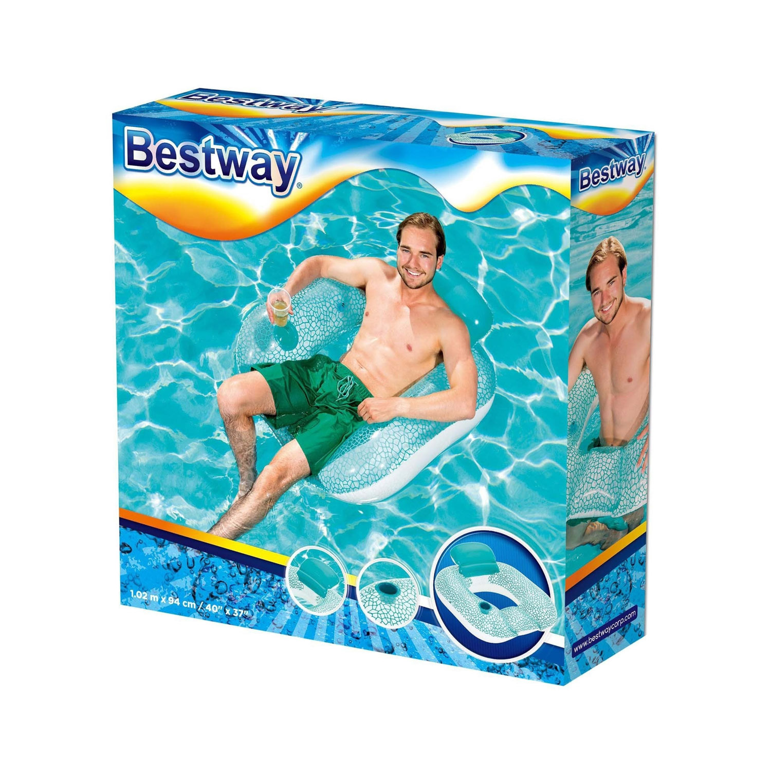 Круг - шезлонг для плавания 102 х 94 см,  43097 499367